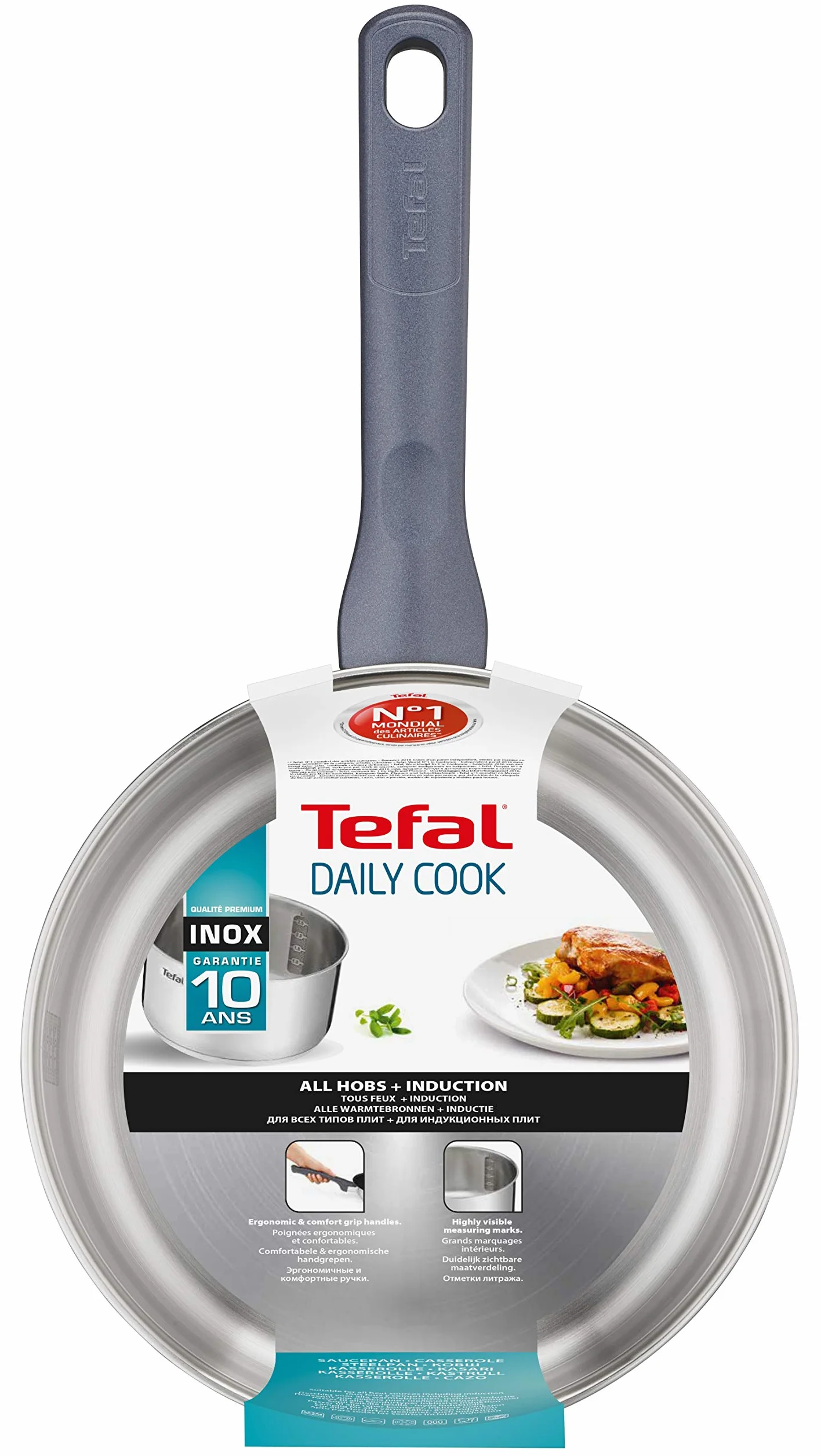 Tefal Daily Cook Rondelek 12 cm Stainless Steel Srebrny Szary