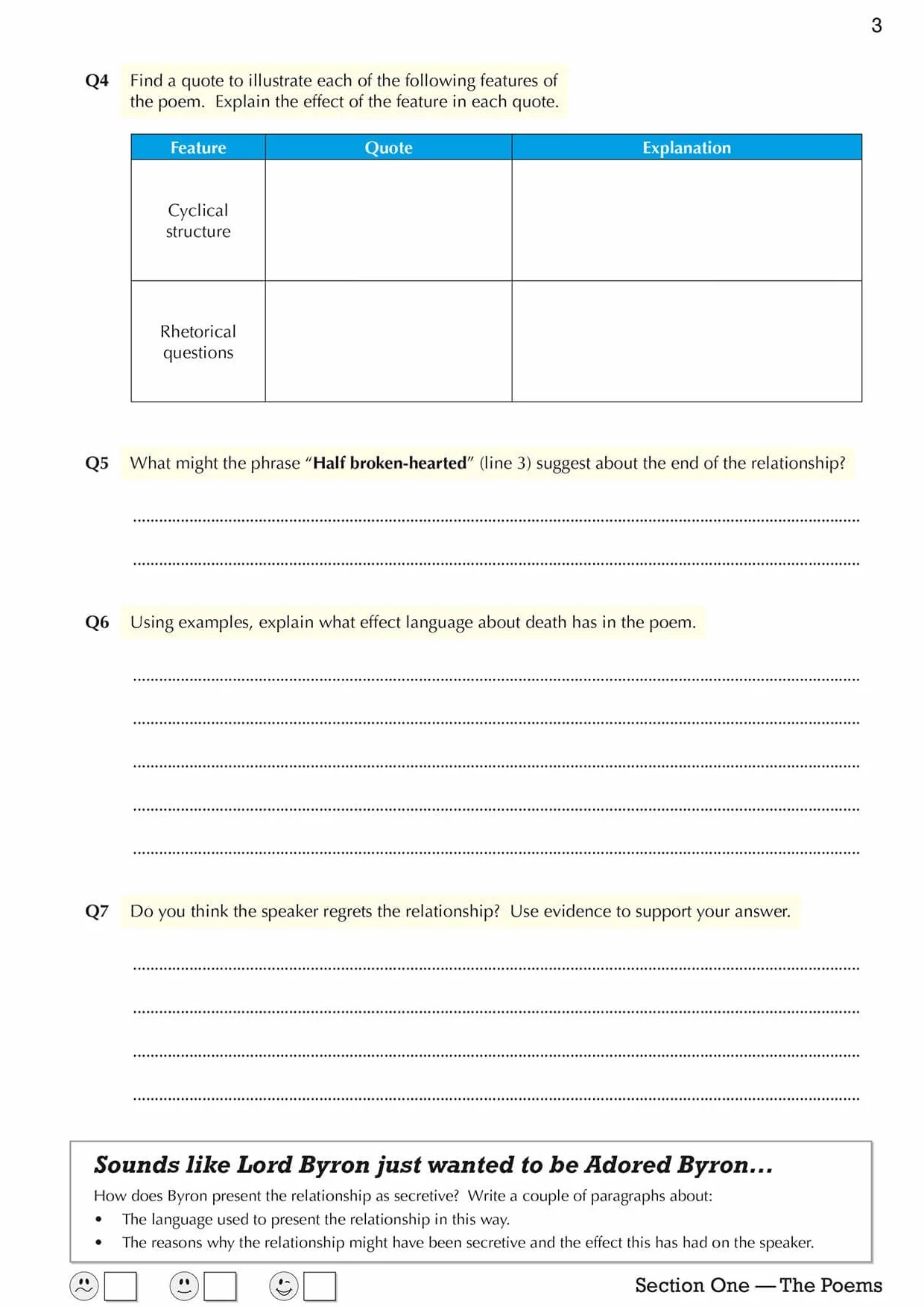 GCSE English Literature AQA Poetry Workbook: Love & Relationships Anthology (includes Answers)