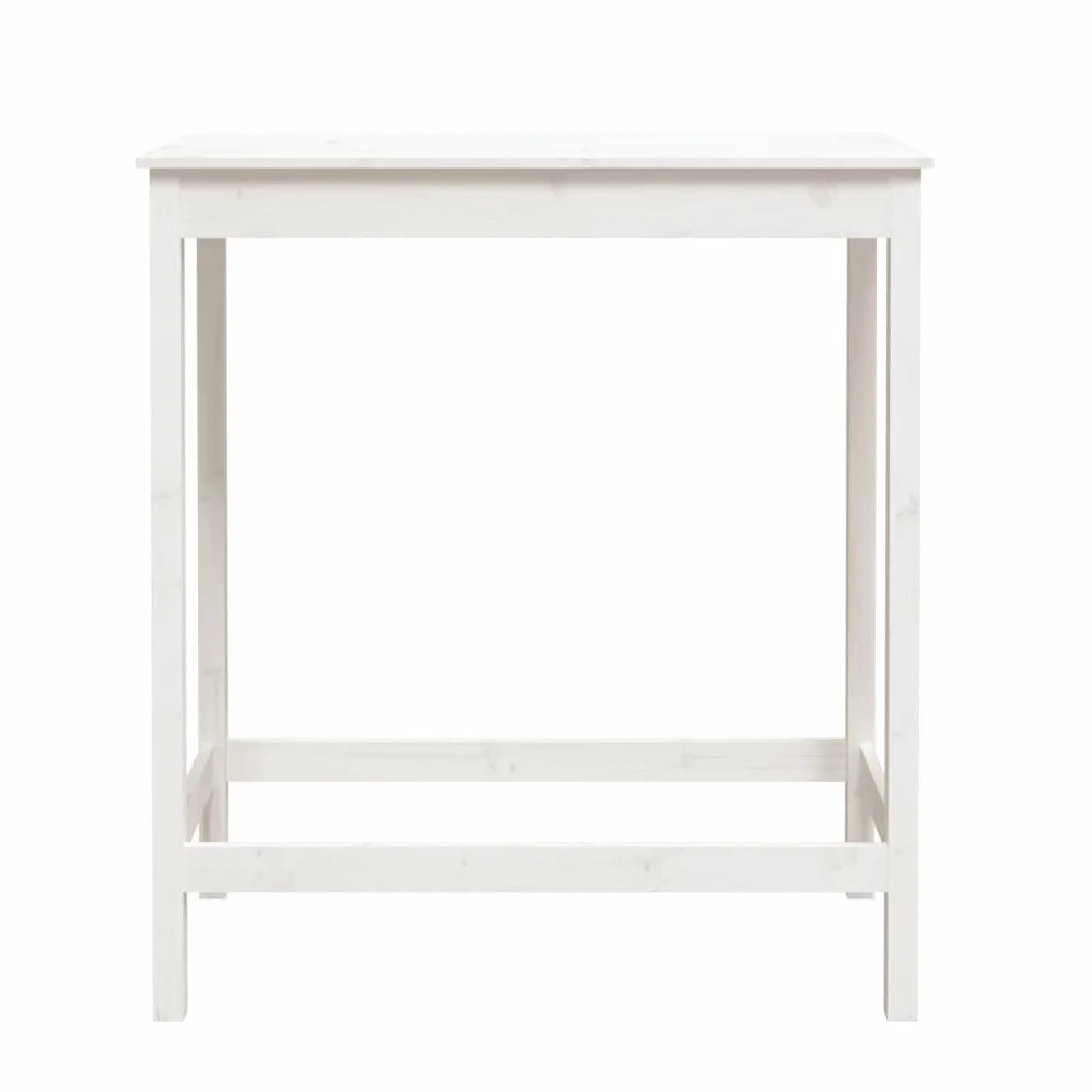 vidaXL Stolik barowy biały 100x50x110 cm lite drewno sosnowe