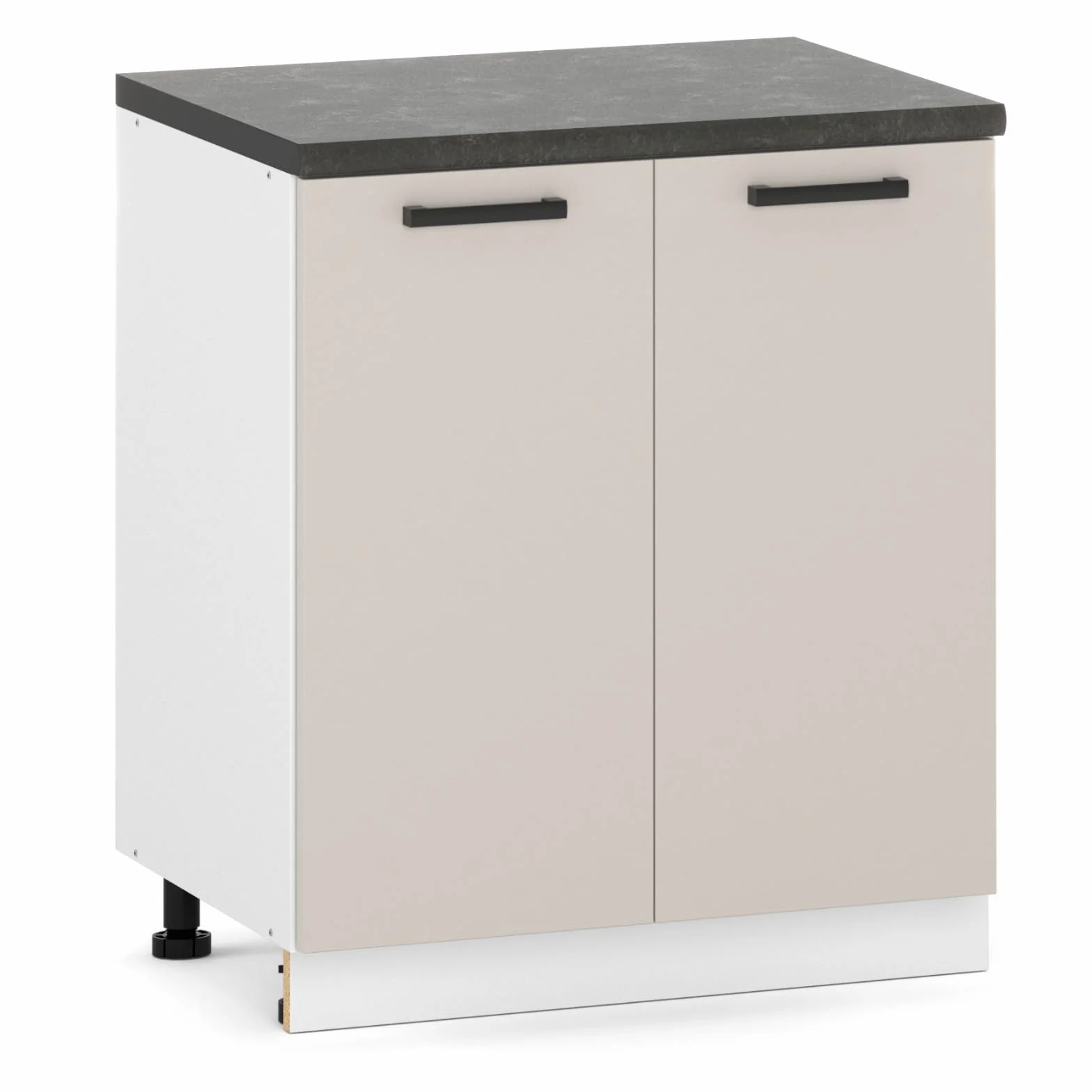 Szafka kuchenna dolna 80x82x47 cm kolor Kaszmir Matowa –stojąca, do zestawów, z płyty laminowanej, bez blatu, mebel kuchenny pod zabudowe, moduł kuchenny