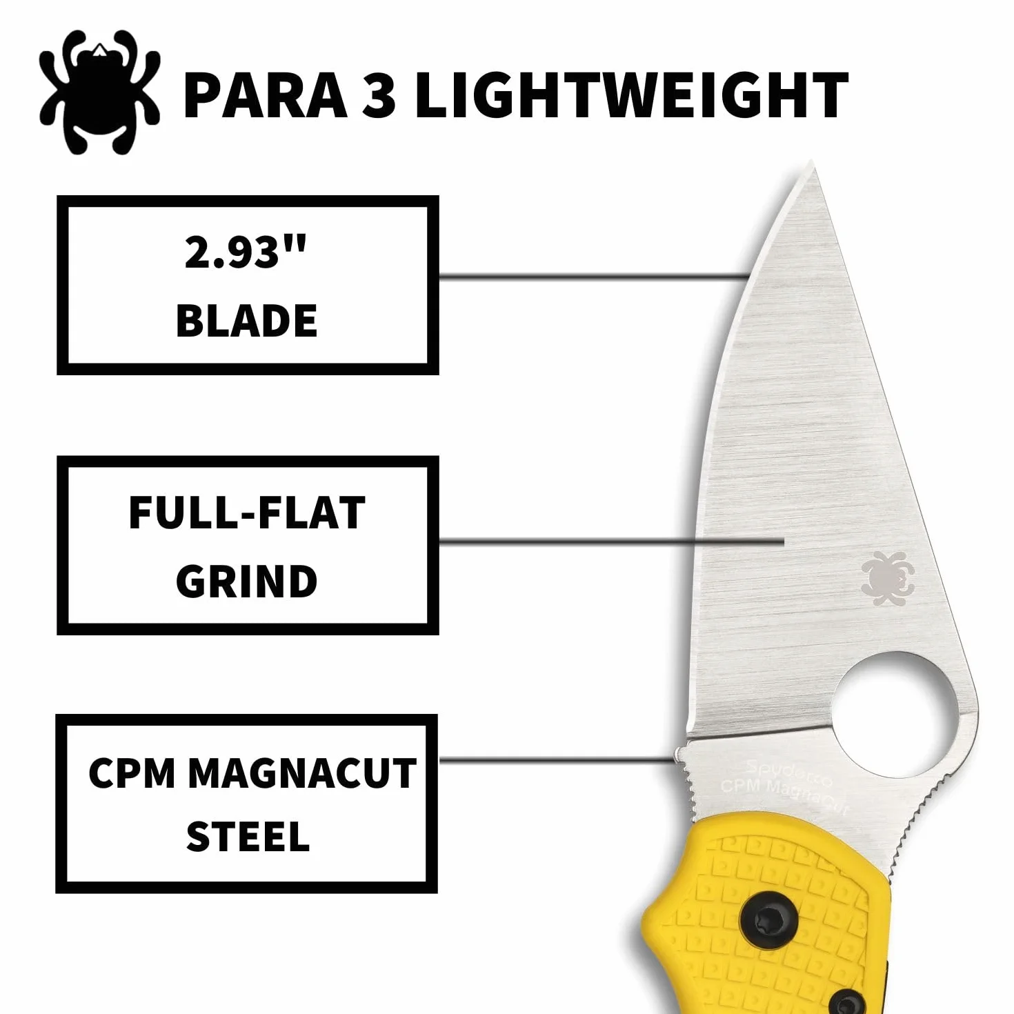 Spyderco - Para 3 Salt Yellow LWT