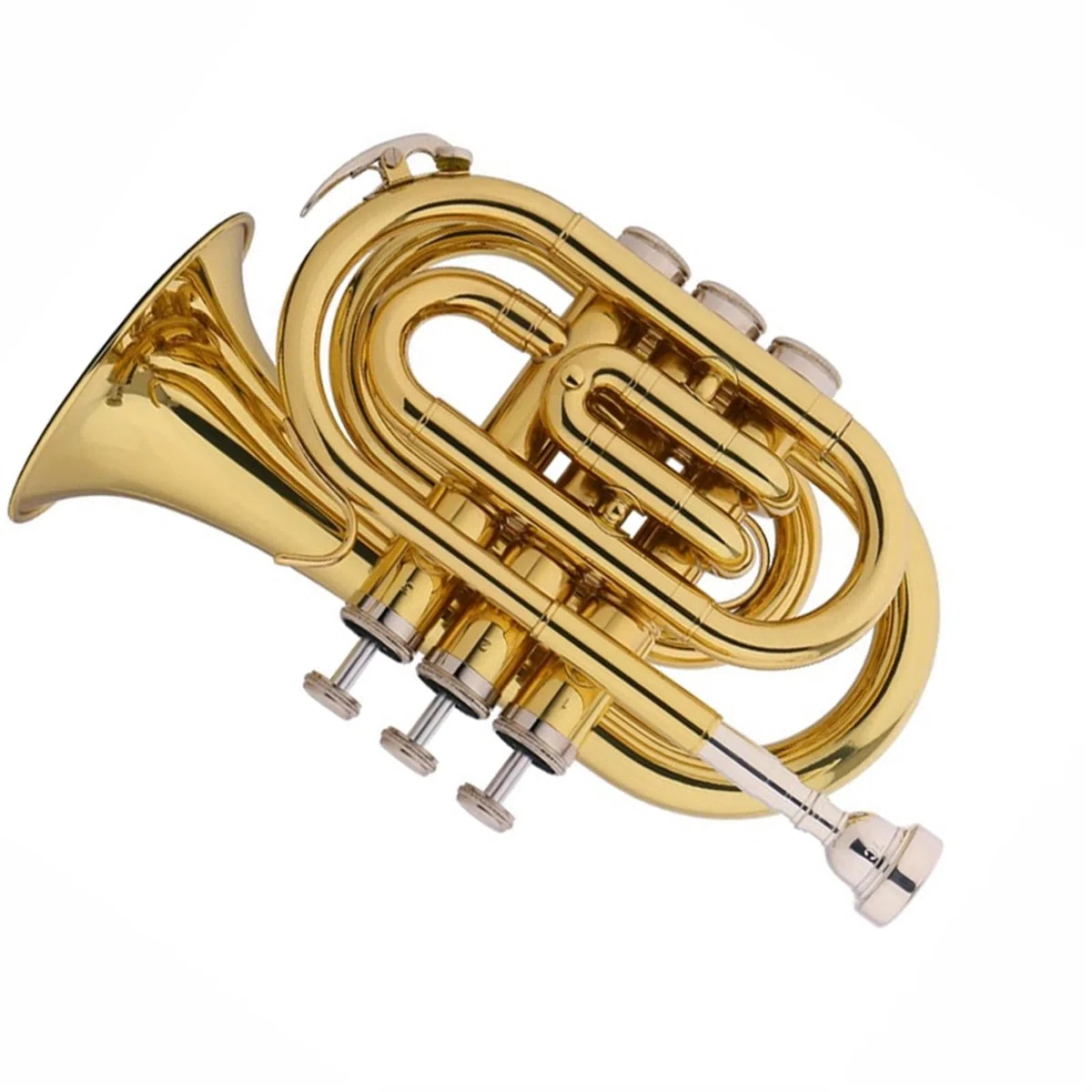 początkujących trąbka Trąbka Kieszonkowa B-dur Instrument Muzyczny Profesjonalny Standardowy Trąbka Mosiądz Wykwintny Początkujący