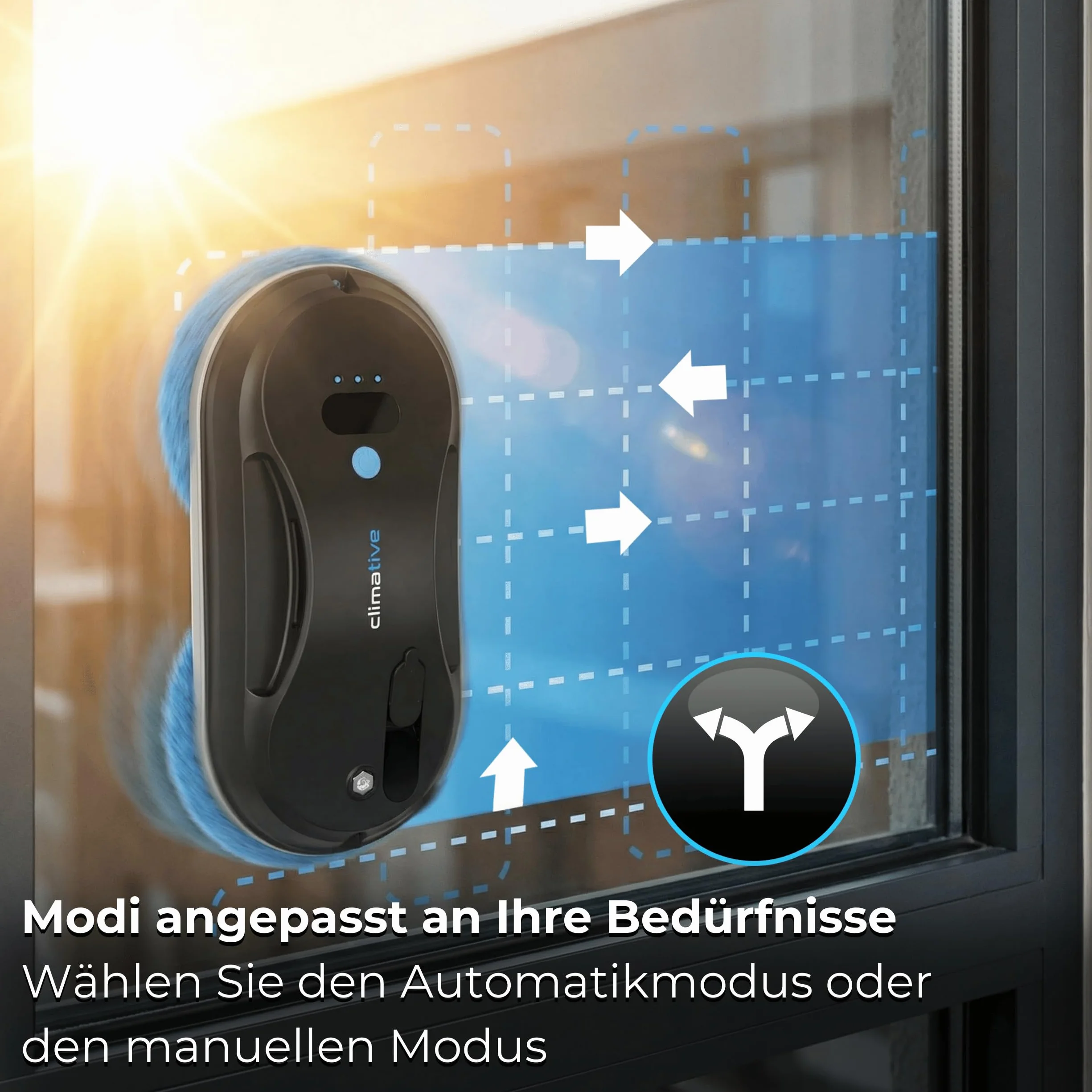 Robot do mycia szyb 6600 Pa WiFi pilot, myjka do okien z funkcją spryskiwania, zestaw 10 nakładek