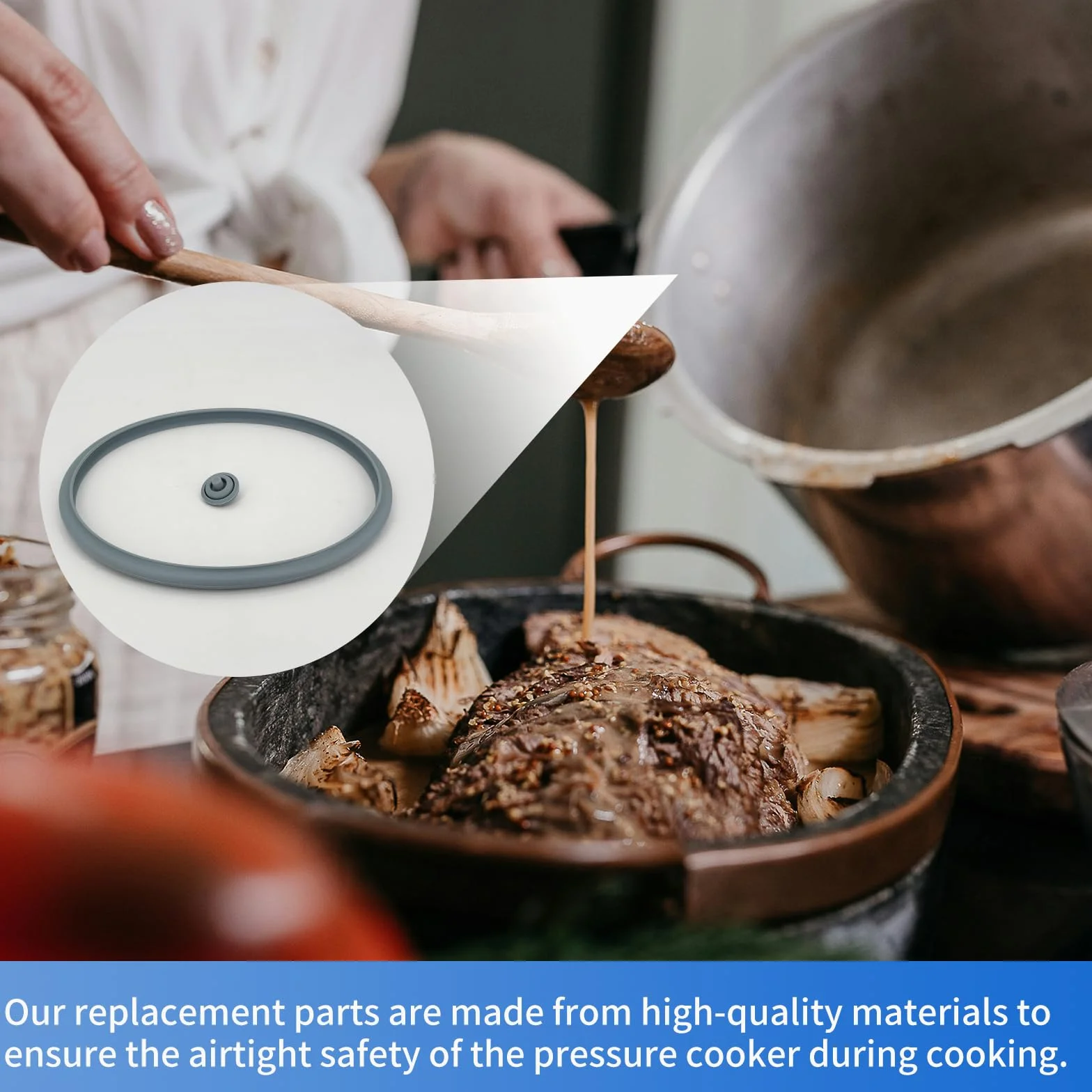 Pierścienie uszczelniające do szybkowaru WMF Perfect 22 cm gumowe uszczelka sygnału gotowania do WMF Perfect Silit Sicomatic do Pressure Cooker 3 l/4,5 l/6,5 l/8,5 l
