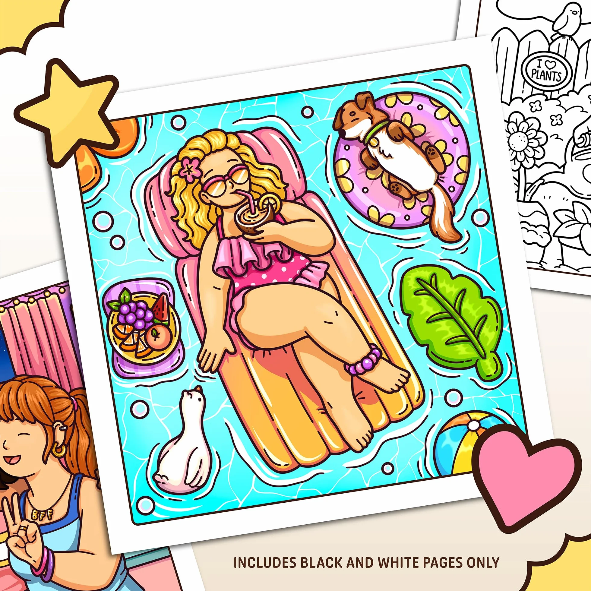 Curvy Cuties: A Body Positivity Coloring Book for Women and Teen Girls with Cozy Moments of Self-Love, Confidence, Self-Care, and Relaxation