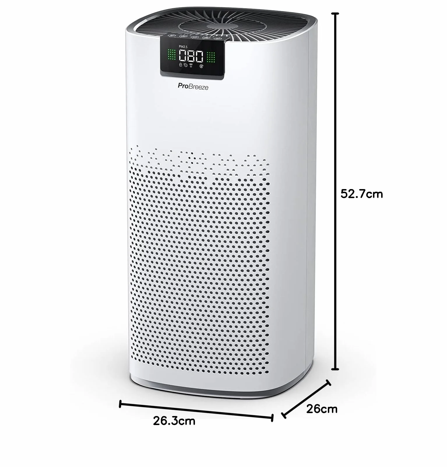 ProBreeze Oczyszczacz Powietrza z Jonizatorem Filtrem UV-C HEPA Węglowym, 5 Poziomów Filtracji, 140m²