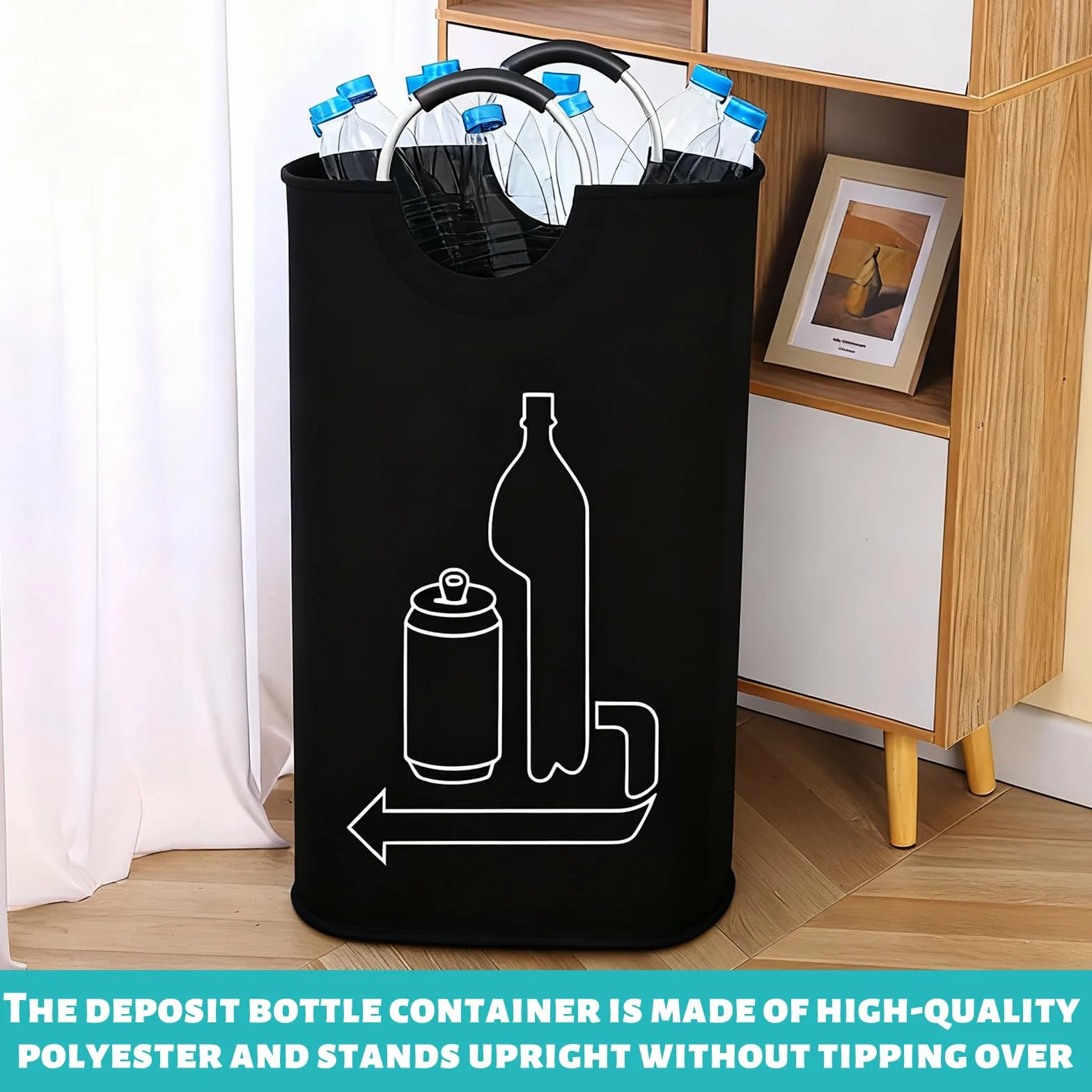 115L Recykling Kosz na śmieci Sortowanie Selektywne Selektywne sortowanie Kosz na śmieci z aluminiowymi uchwytami Kosz na śmieci Kuchnia Przechowywanie butelek