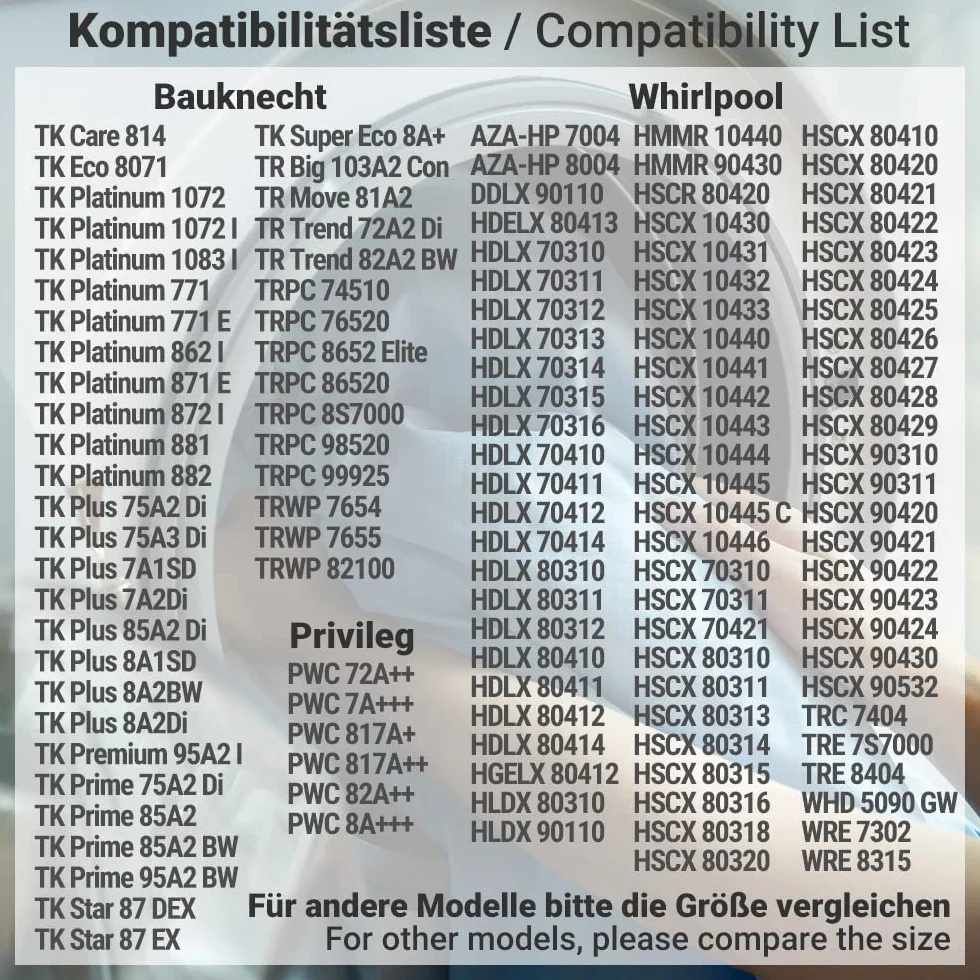 Siegvoll filtr piankowy do suszarki Bauknecht Privileg Whirlpool 230x115x14 mm HX 481010716911 8015250474909