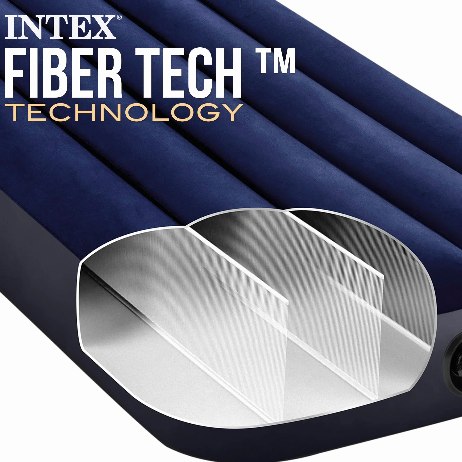 Intex Materac, Granatowy/Czarny, 191 x 76 x 25 cm
