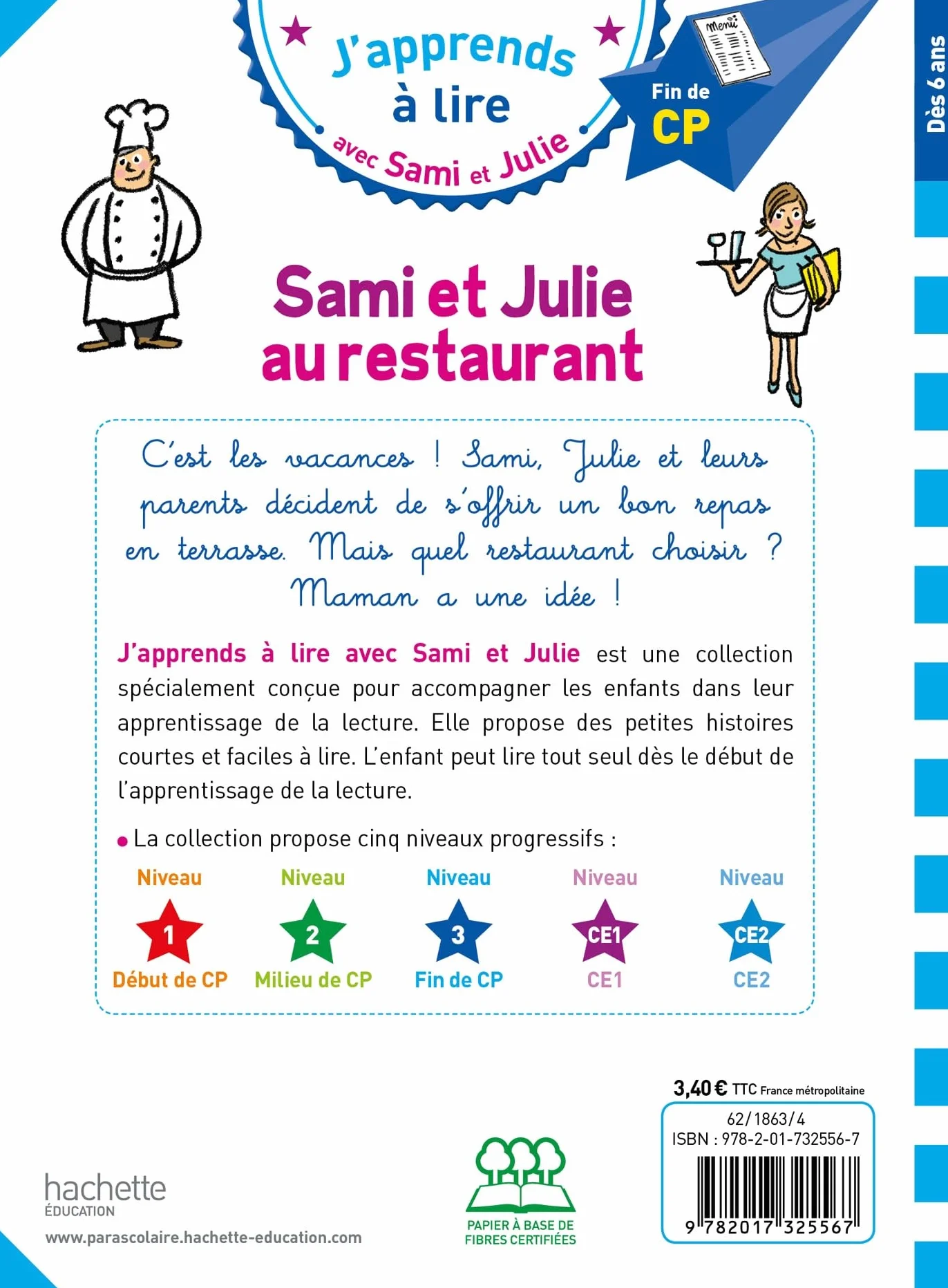 Sami et Julie CP niveau 3 - Sami et Julie au restaurant: Fin de CP Niveau 3