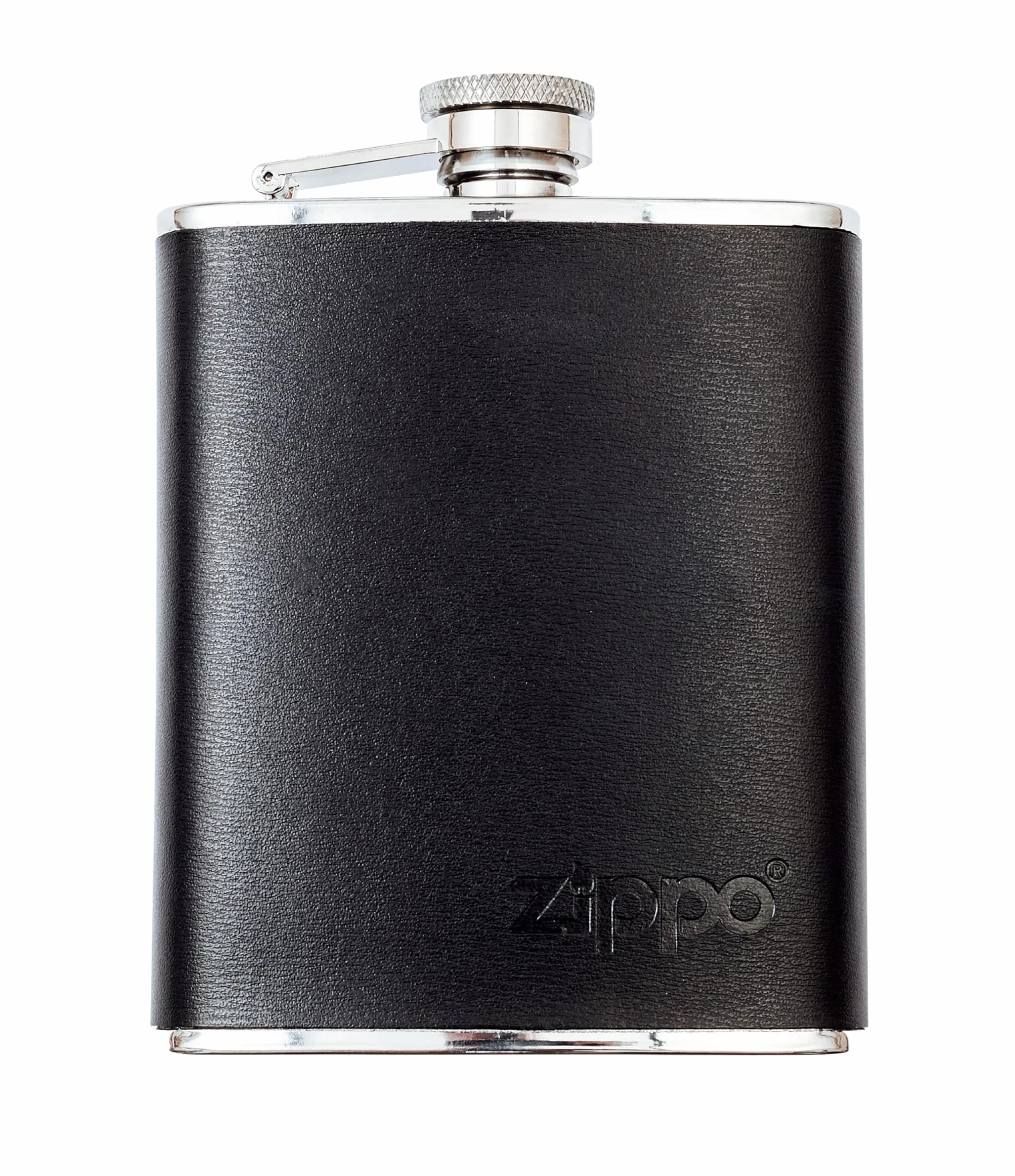 Zippo Piersiówka ze Stali Nierdzewnej, Owinięta Skórą, Srebrna, 177 ml, Mokka, optymalna na Wędrówki Czy do Aktywności na Świeżym Powietrzu