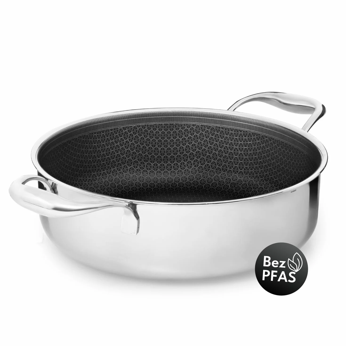 Onyx Cookware Patelnia do duszenia 28 cm, 4,5 l | brytfanna z wysoką krawędzią | patelnia indukcyjna do wszystkich rodzajów kuchenek | odporna na zarysowania powierzchnia zapobiegająca przywieraniu |