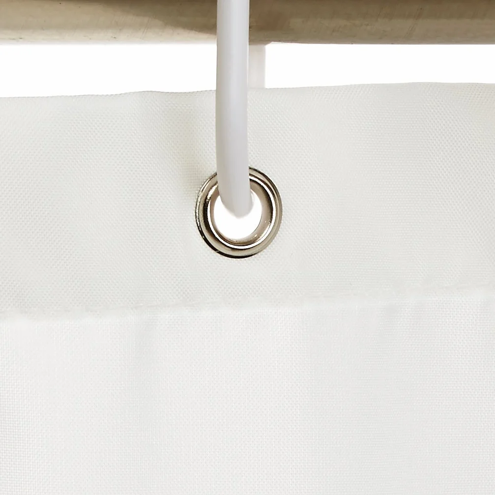 Amazon Basics Rideau de douche 180 x 180 cm - Blanc - Résistant à la moisissure et imperméable