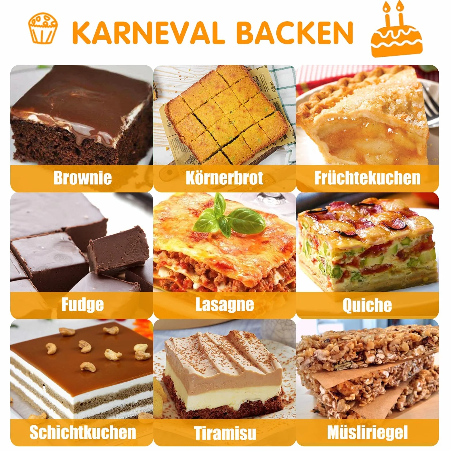 SILIVO Forma do pieczenia Brownie 20 cm, 2 sztuki silikonowa forma do ciasta, prostokątna i taramisu, nieprzywierająca forma do pieczenia, blacha do ciasta do pieczenia Baking Brownie..