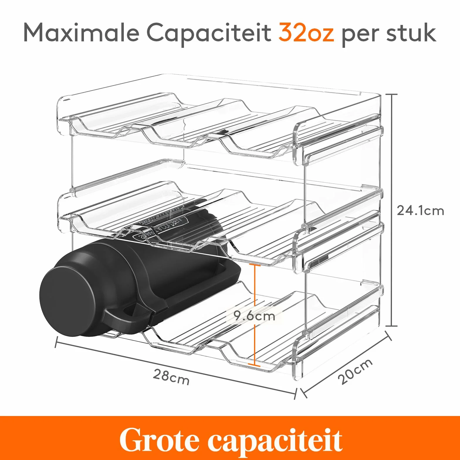 Lifewit Uchwyt na butelki z tworzywa sztucznego 2 sztuki