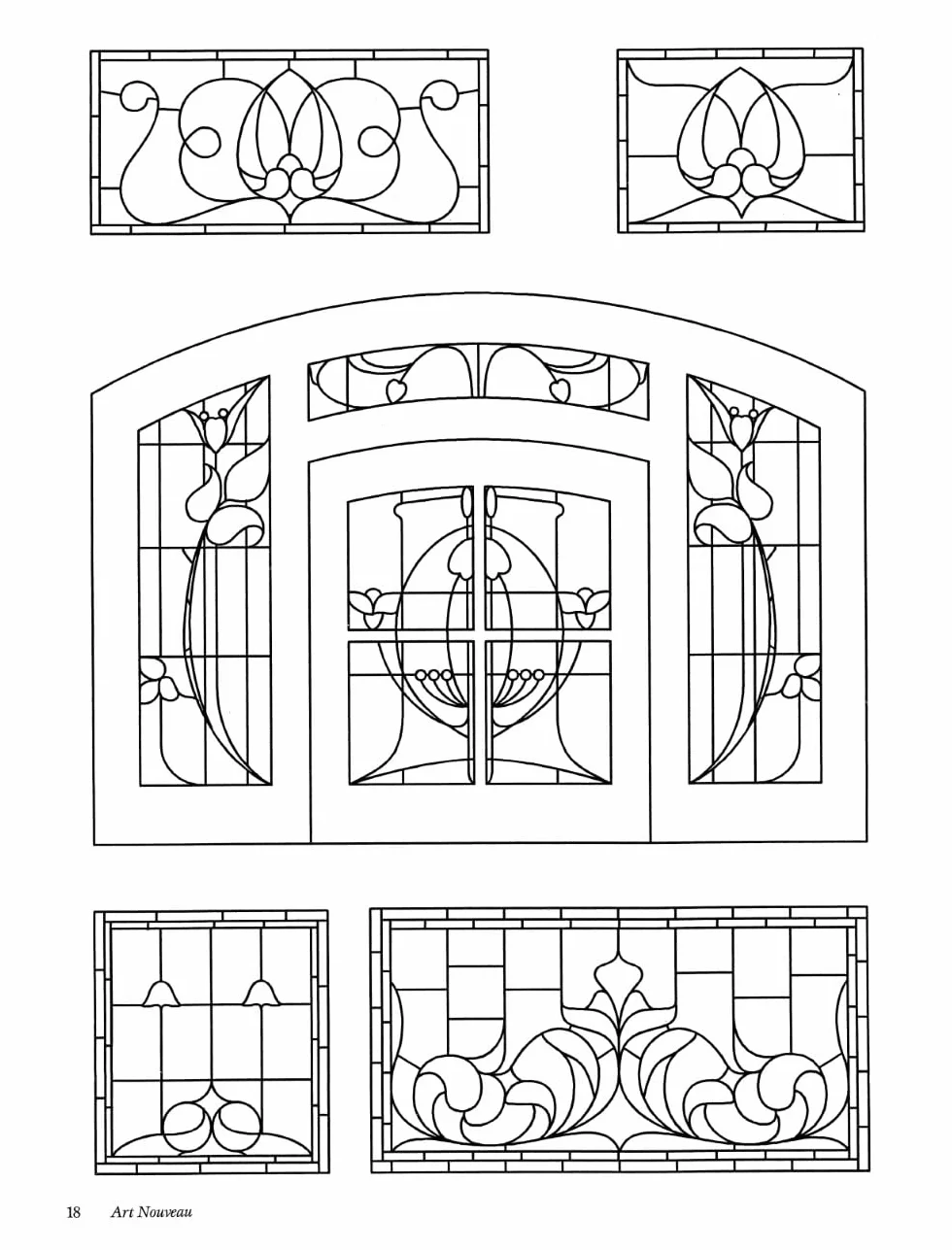 390 Traditional Stained Glass Designs