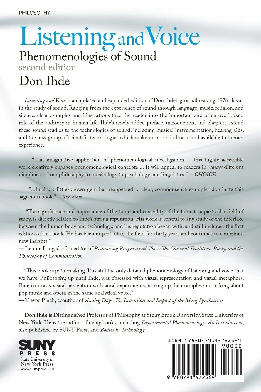 Listening and Voice: Phenomenologies of Sound, Second Edition