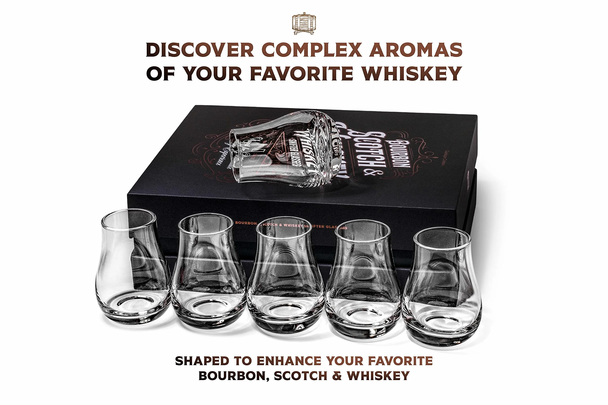 Szklanki do degustacji whisky, szkockiej i burbona, zestaw 6 sztuk, profesjonalne kubki do degustacji i wędzenia tulipanów 100 ml, małe kryształowe węchacze, do popijania schludnego alkoholu