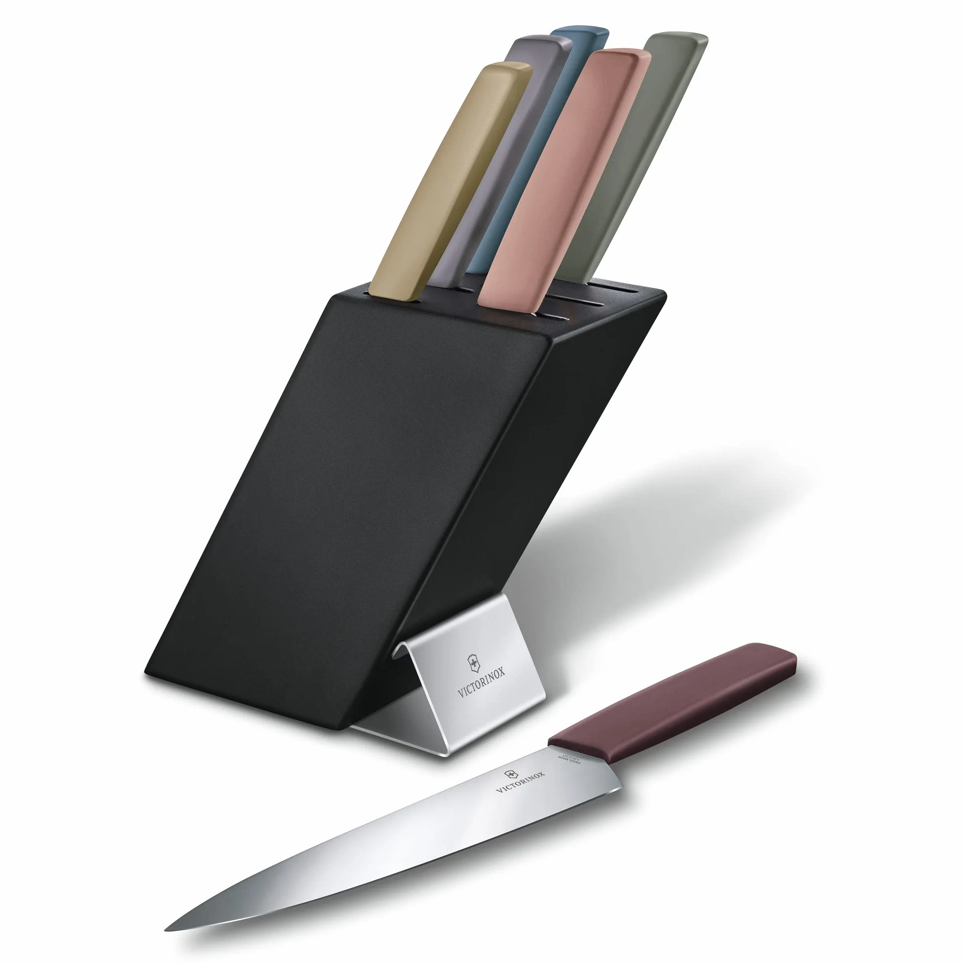 Victorinox, 6.7186.66, Storage + Cutting Boards, Messerblock, mit edlem Holzgriff, Mehrfarbig, Made in Switzerland,