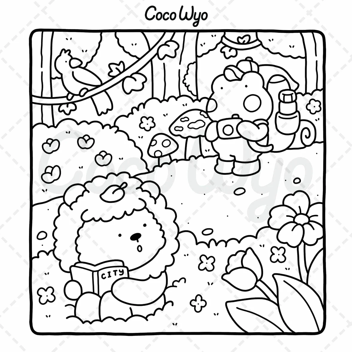 Little Cuddles: Coloring Book for Adults and Teens Featuring Cute Animal Friends for Relaxation