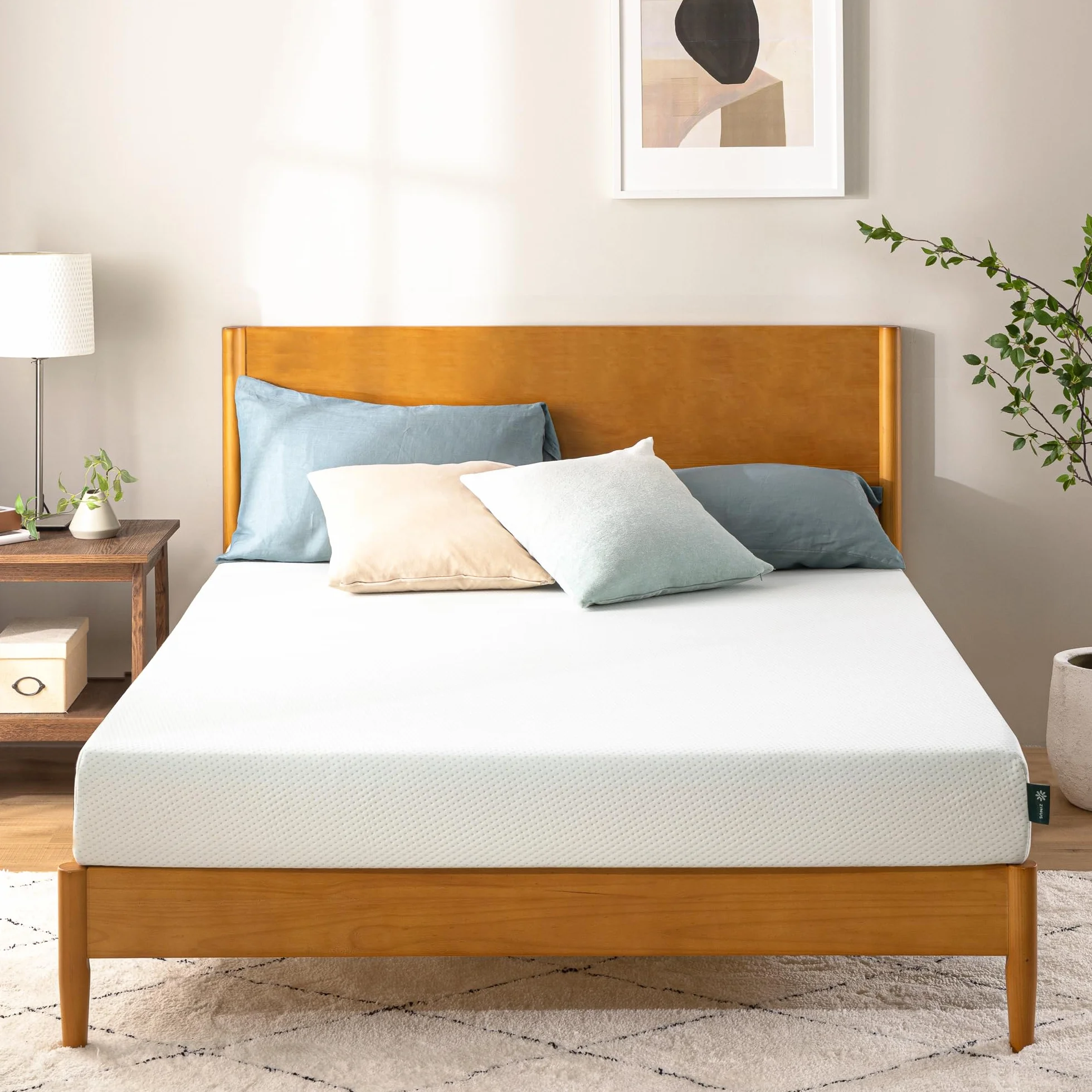 Zinus Ergonomiczny materac piankowy 140x200 cm ortopedyczny średni stopień twardości wysokość 11 cm