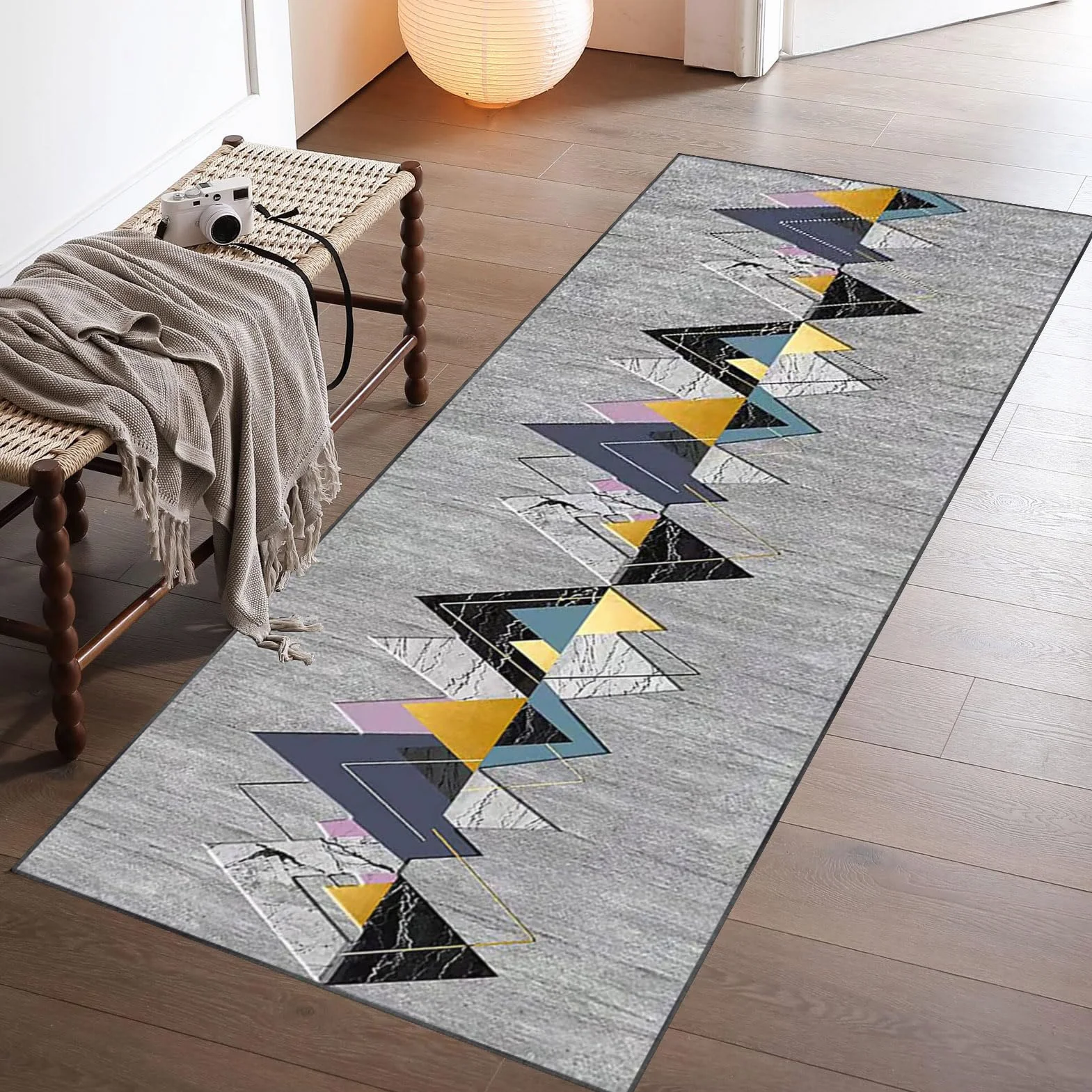 Antypoślizgowy dywan na korytarz 60 x 200 cm, długi chodnik podłogowy, mata do przedpokoju