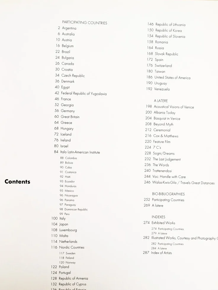 Venice Biennale 1999: Over All - 48th Exposition of International Art, Aperto