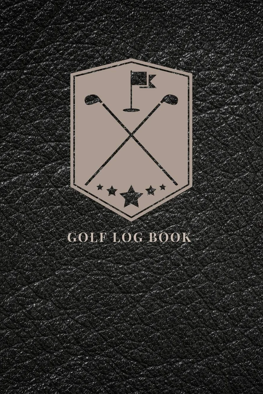 Golf Log Book for Golf Players | Golf Course Yardage Book with Leather Print