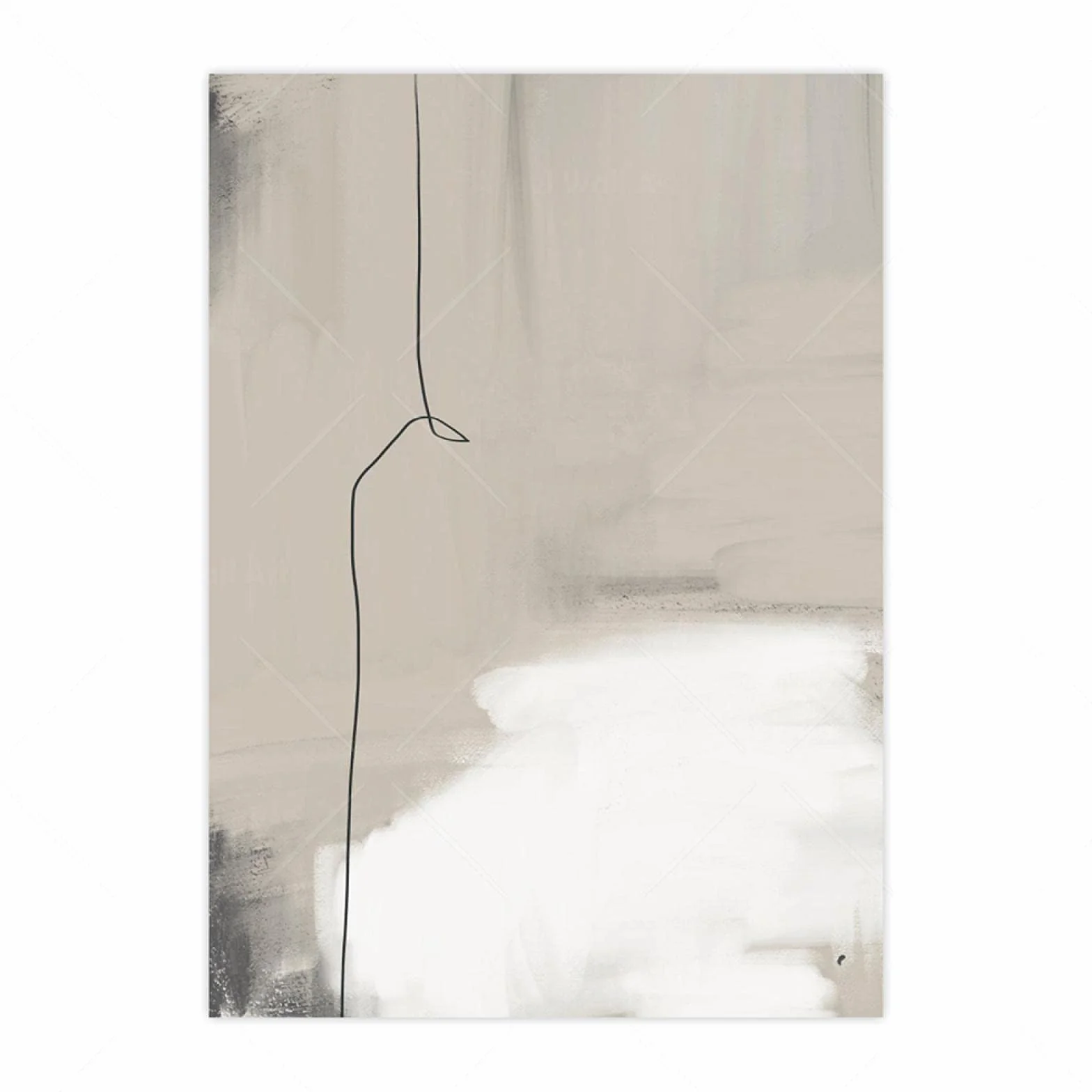 KEBIA Obrazy na płótnie abstrakcyjne akwarela 70 x 100 cm x 3 bez ramy