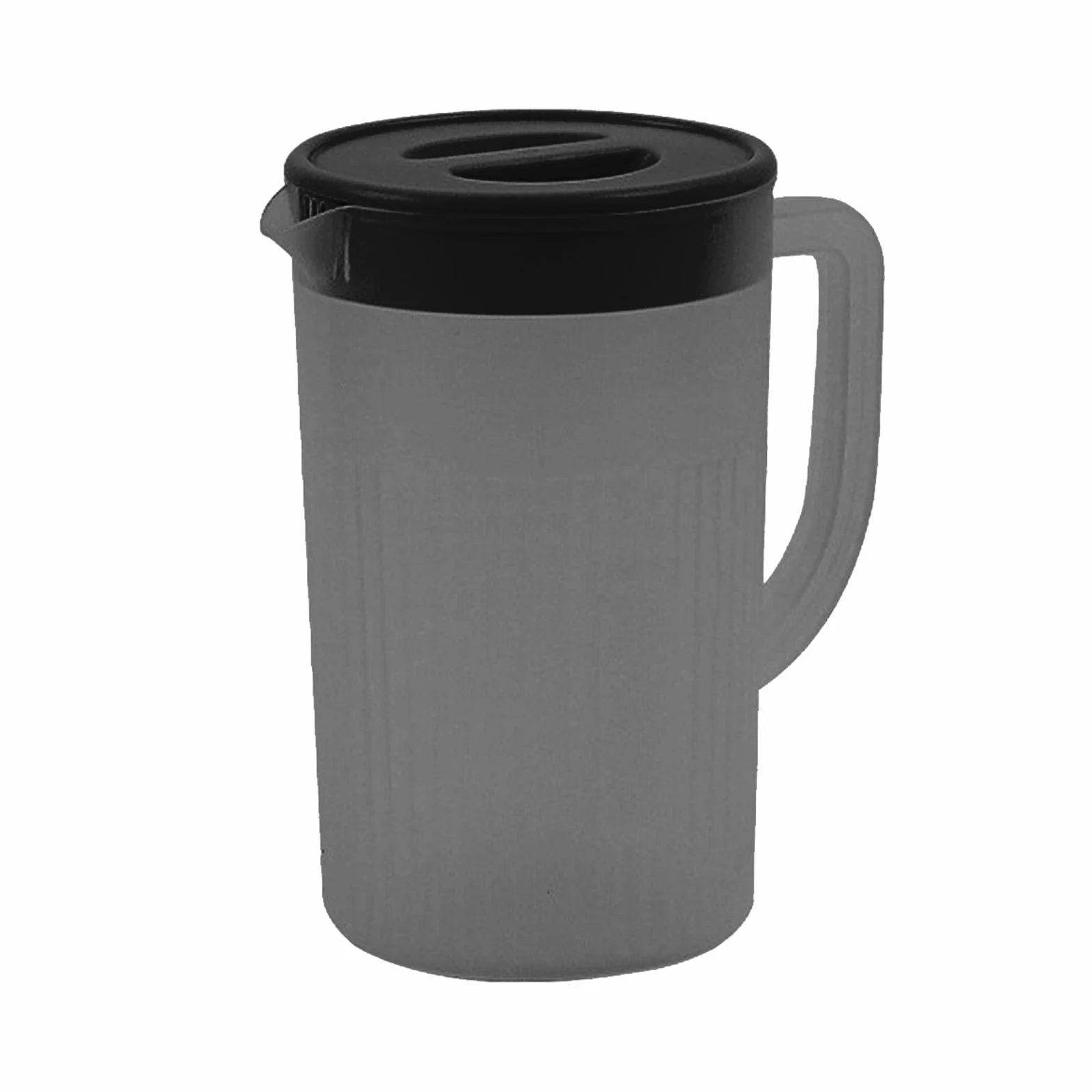 Fdit Plastikowy dzbanek na wodę, przezroczysty napój, dzbanek na mrożoną herbatę, gorąca, zimna woda, wino, kawa, mleko i sok, karafka, nocna karafka na wodę na biurko, sypialnia (czarna)