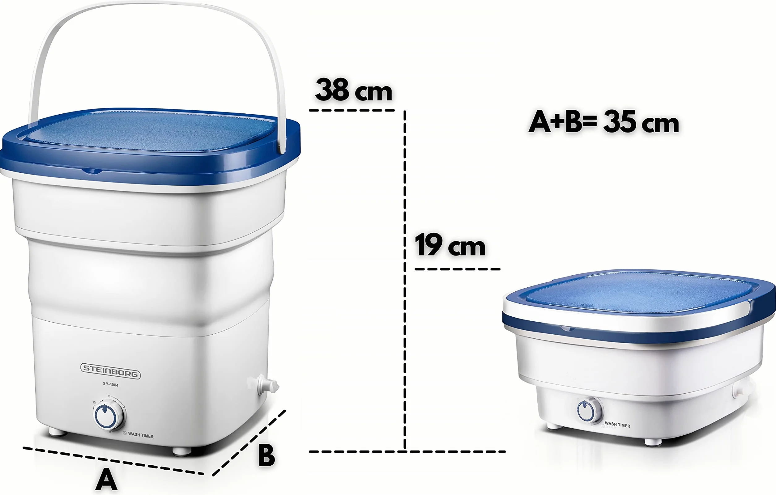 Składana mini pralka 1,5 kg 135 W przenośna na kemping