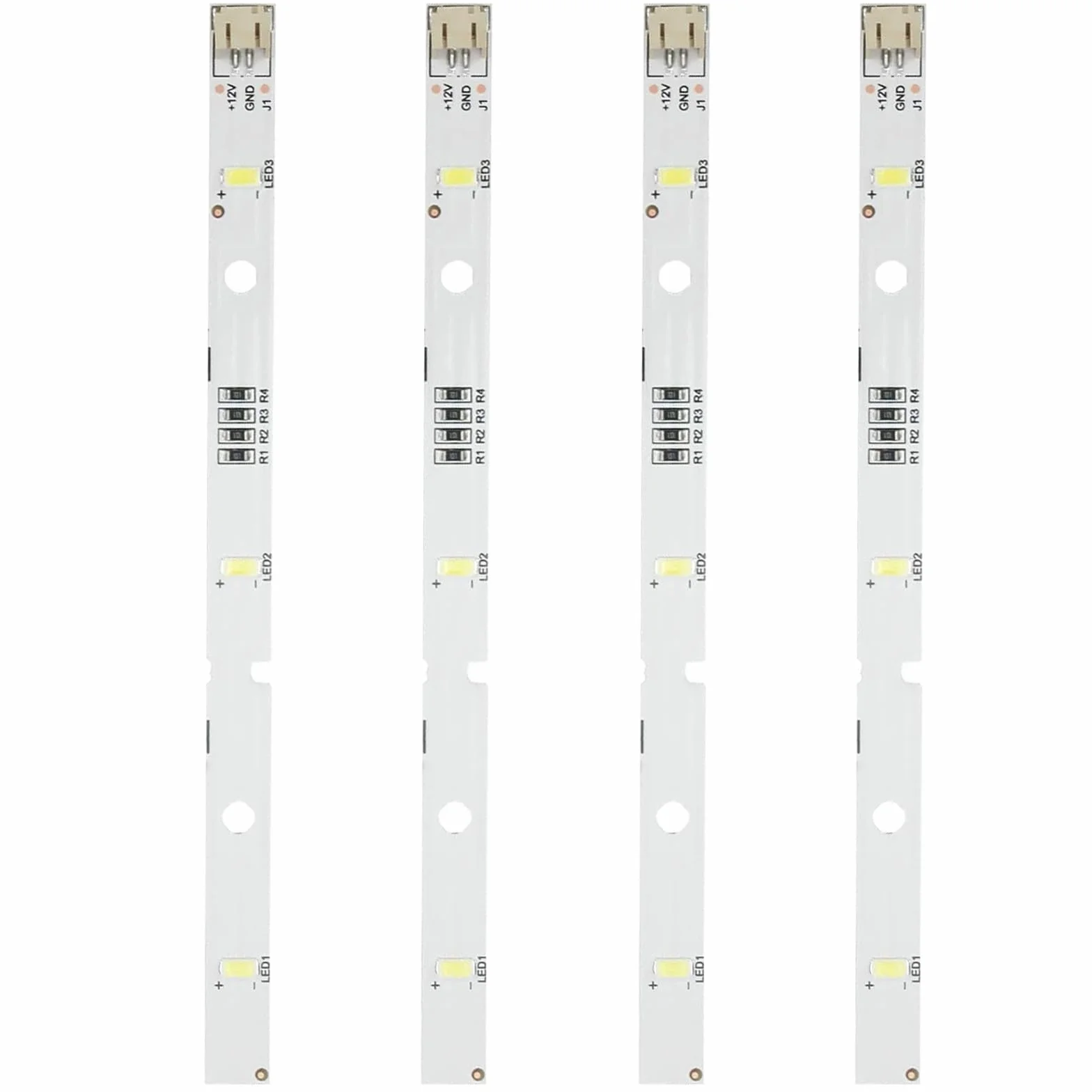 HhBdy Lampa LED DC12V 2W Zimne białe światło 10000-12000K 16cm x 1cm kompatybilna z lodówkami Rongsheng Hisense