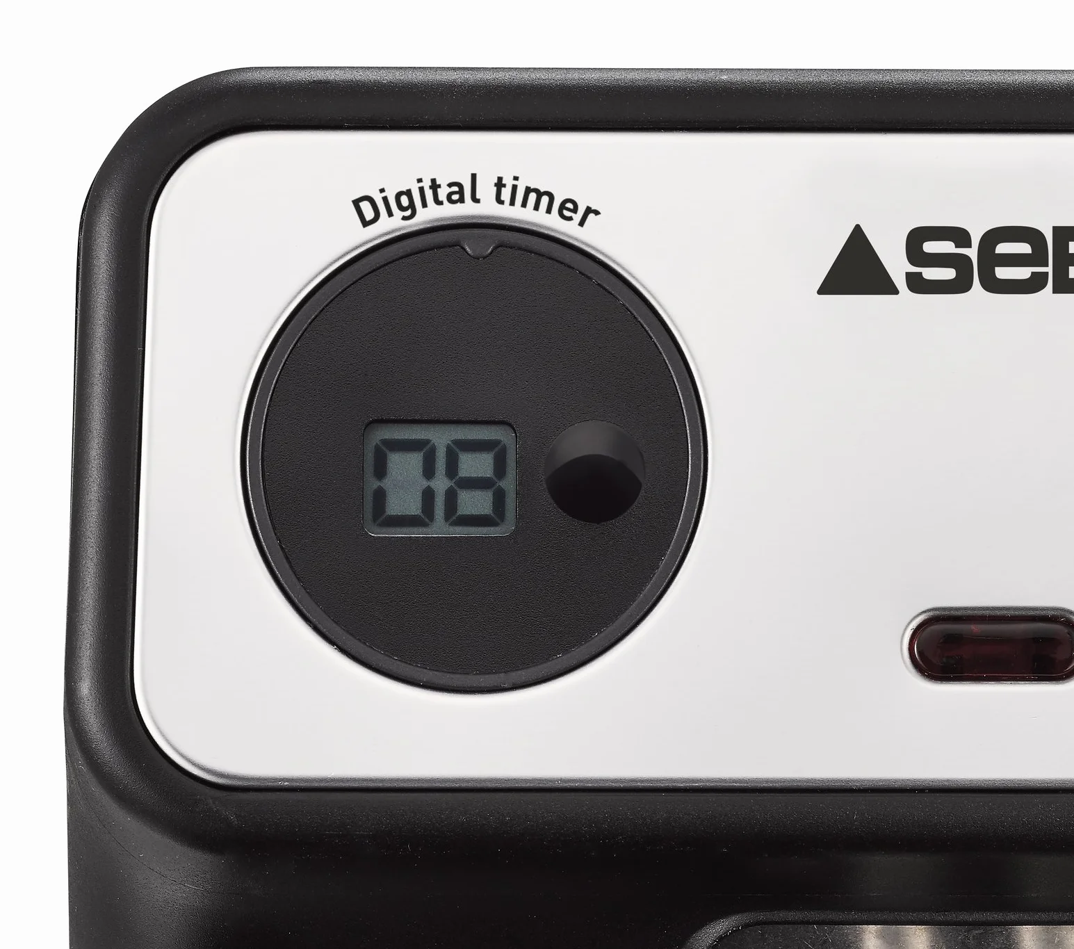 SEB Frytkownica Semi Tefal FR501000 Family Pro 3 l zimna strefa + bulaj + cyfrowy timer + regulowany termostat, 2400 W, 3 litry, czarna, stal nierdzewna 4 l cyfrowy timer srebrny