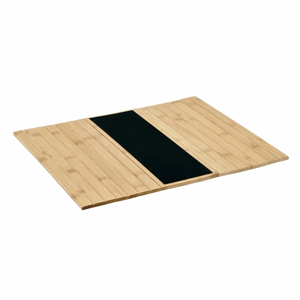 KESPER® | Taca na sofę, materiał: bambus z certyfikatem FSC® – antypoślizgowa półka na podłokietniki, wodoodporna, składana, wymiary: 42 x 34 x 0,7 cm, kolor: brązowy, czarny | 58824