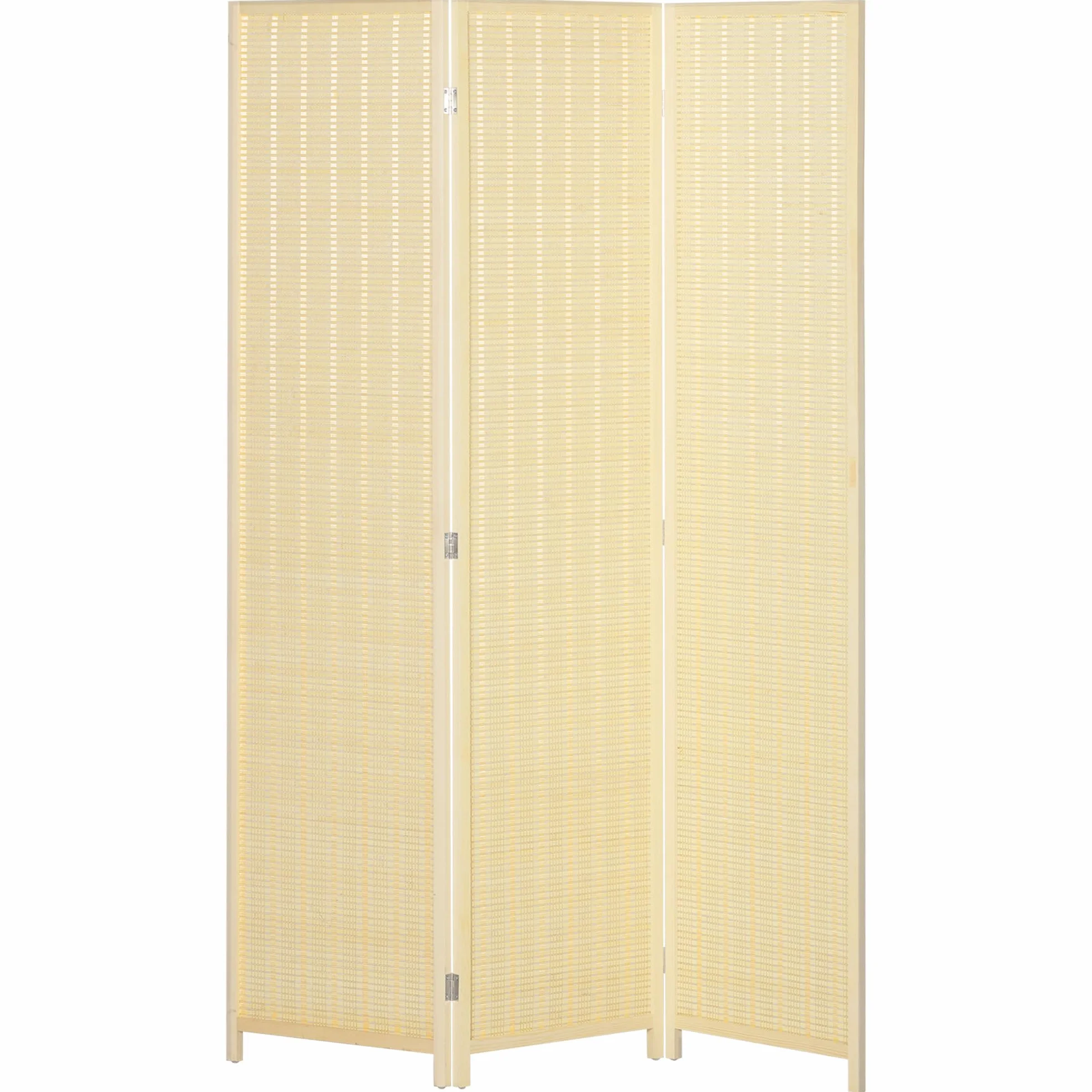 HOMCOM Drewniana ścianka działowa 3 panele 135 x 180 cm składana