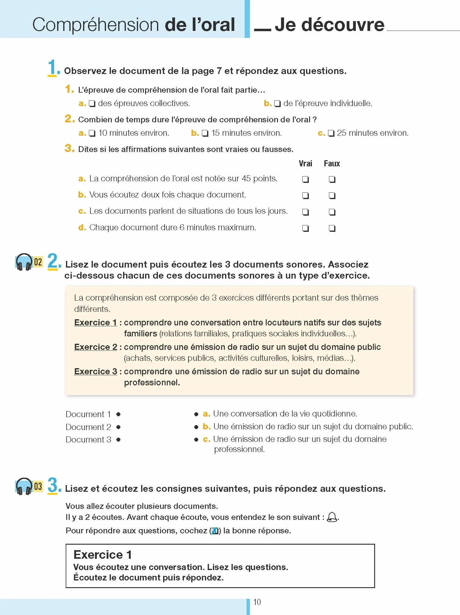 DELF tout public - Nouveau format d'épreuves (B1): Audios en téléchargement