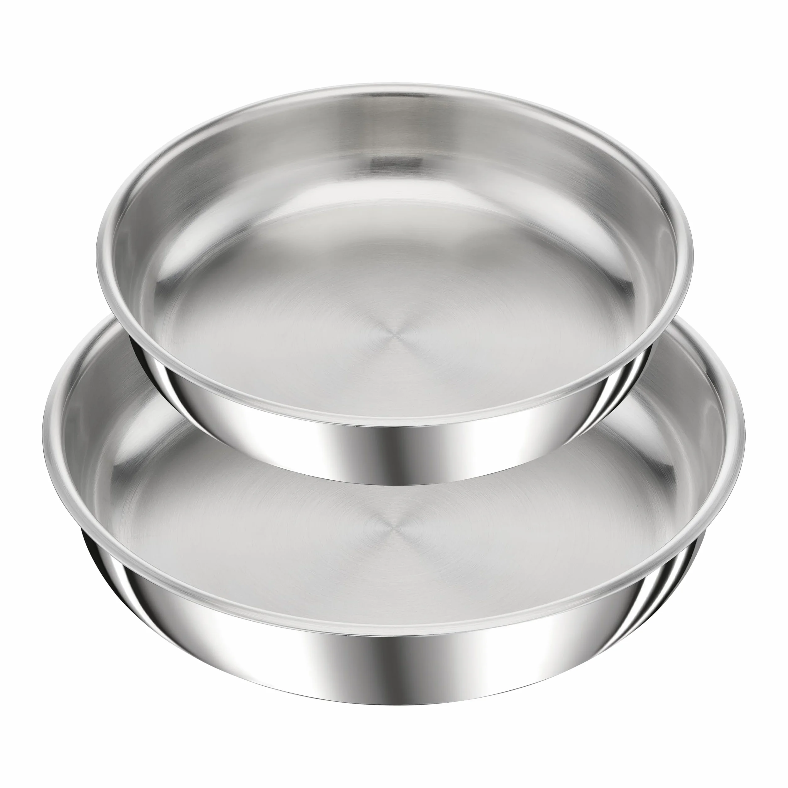 TEFAL L9759002 Zestaw patelni 3-elementowy INGENIO Preference On, patelnia 24 i 28 cm, odpinana rączka, powłoka wzmocniona tytanem, grube dno Thermo Fusion, stal nierdzewna, do wszystkich kuchenek