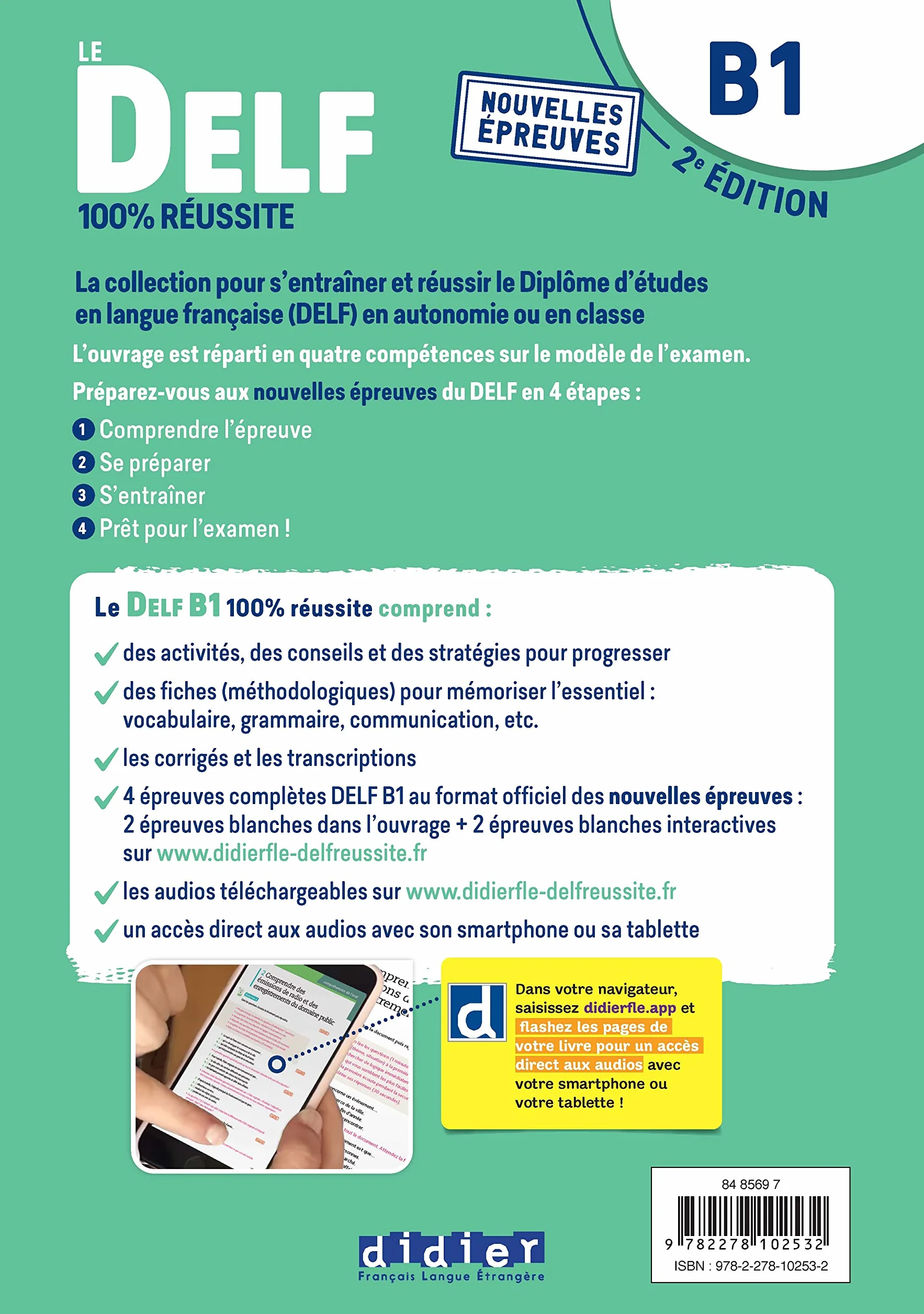 Le DELF B1 100% Réussite - édition 2021-2022 - Livre + didierfle.app: Nouvelles Epreuves