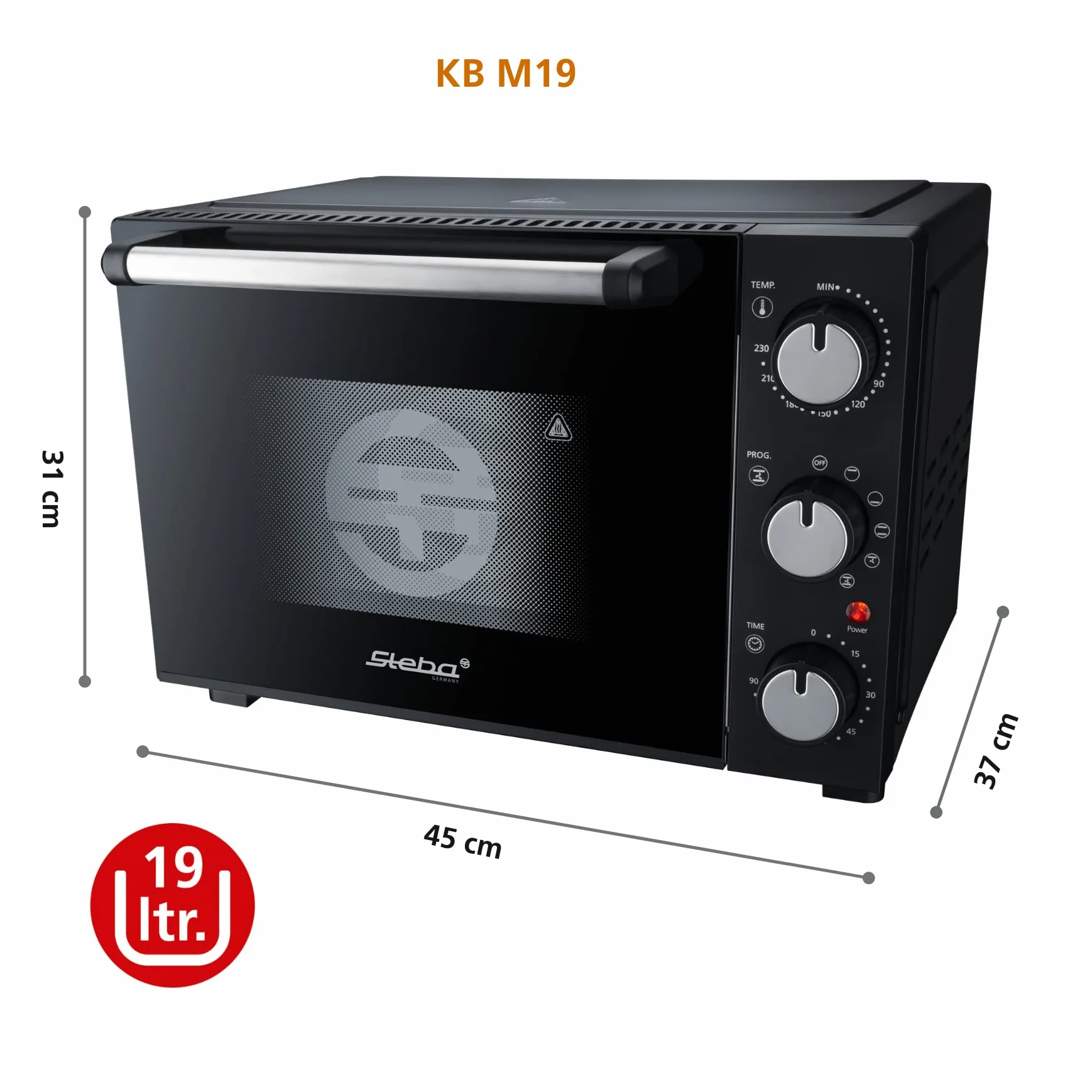 Piekarnik 19 l Czarny