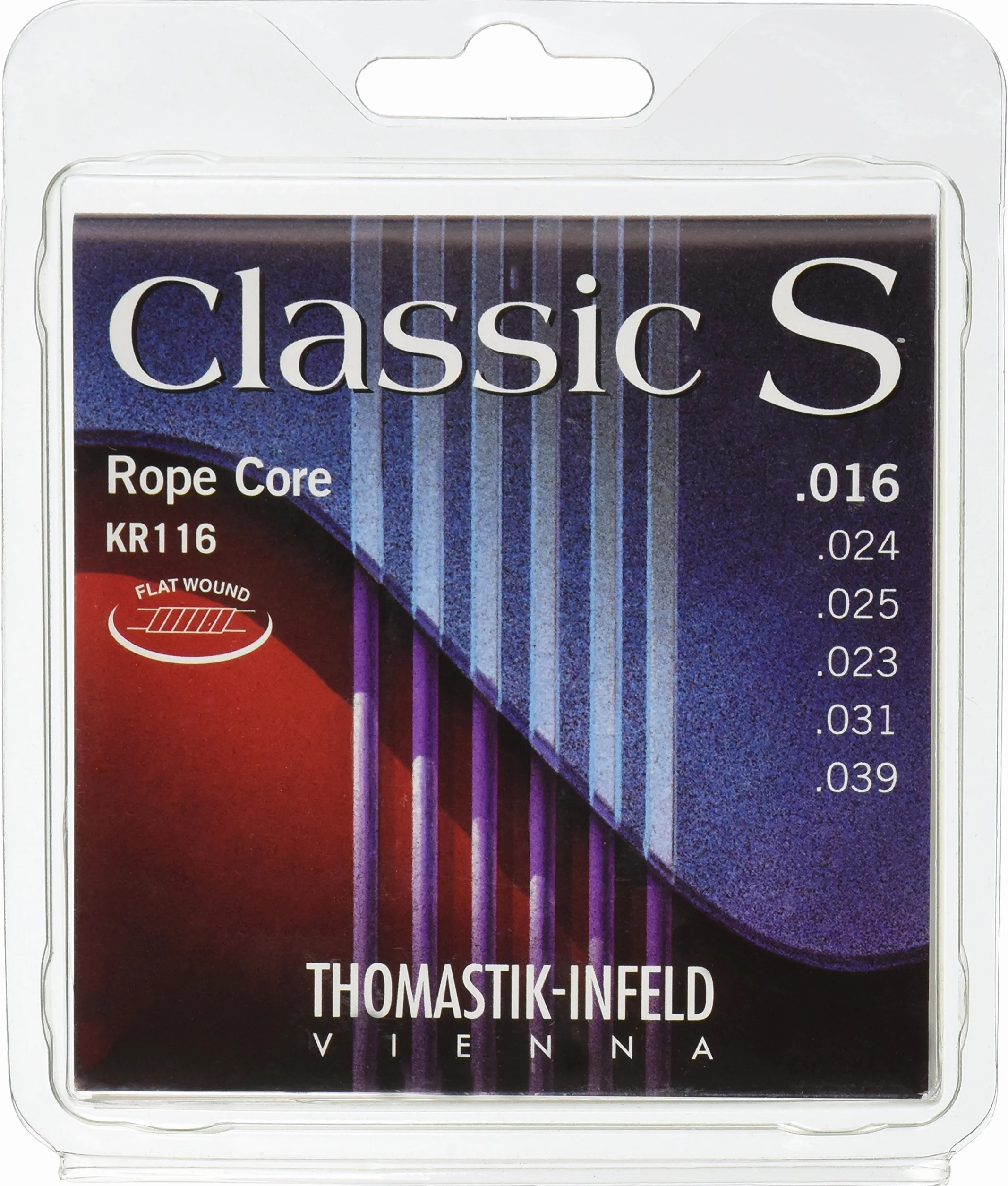 Thomastik-Infeld Flat Wound gitara klasyczna - KR116 - zestaw 6-strunowy - Classic S - grubości .016 .023 .024 .025 .031 .039