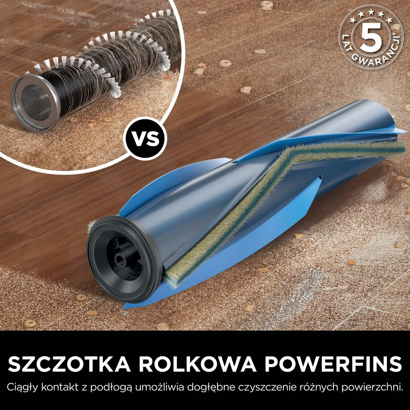 Shark PowerPro Odkurzacz bezprzewodowy, FloorDetect, Anti-Hair Wrap, Anti-Allergen Complete Seal, lekki, elastyczny, tryb ręczny, czas pracy 50 min, pojemnik na kurz XL, granatowy metaliczny, IZ380EU