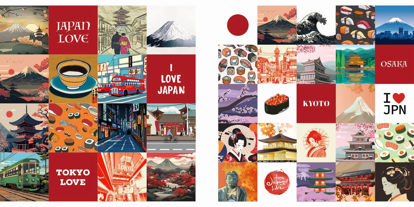 Sticker Love: Faszination Japan - Über 300 Etiketten und Aufkleber zum Verzieren