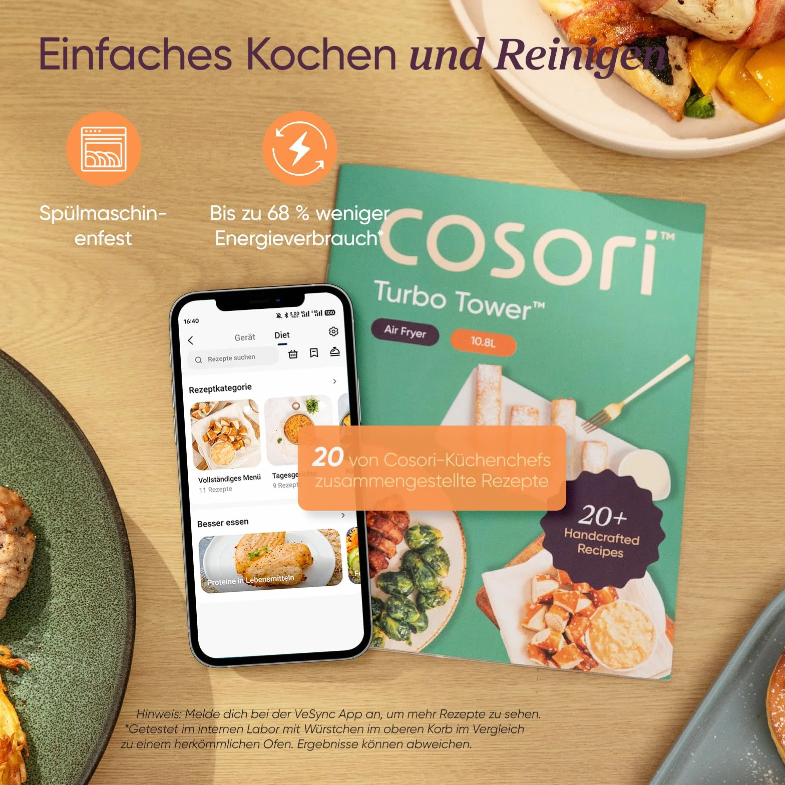 COSORI Airfryer frytkownica na gorące powietrze 2 komory 10,8 l stal nierdzewna srebrno-szara