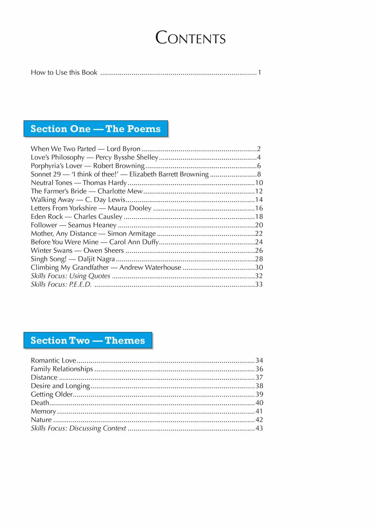 GCSE English Literature AQA Poetry Workbook: Love & Relationships Anthology (includes Answers)