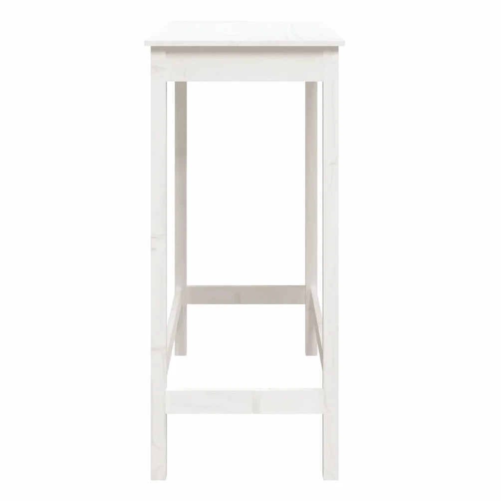 vidaXL Stolik barowy biały 100x50x110 cm lite drewno sosnowe