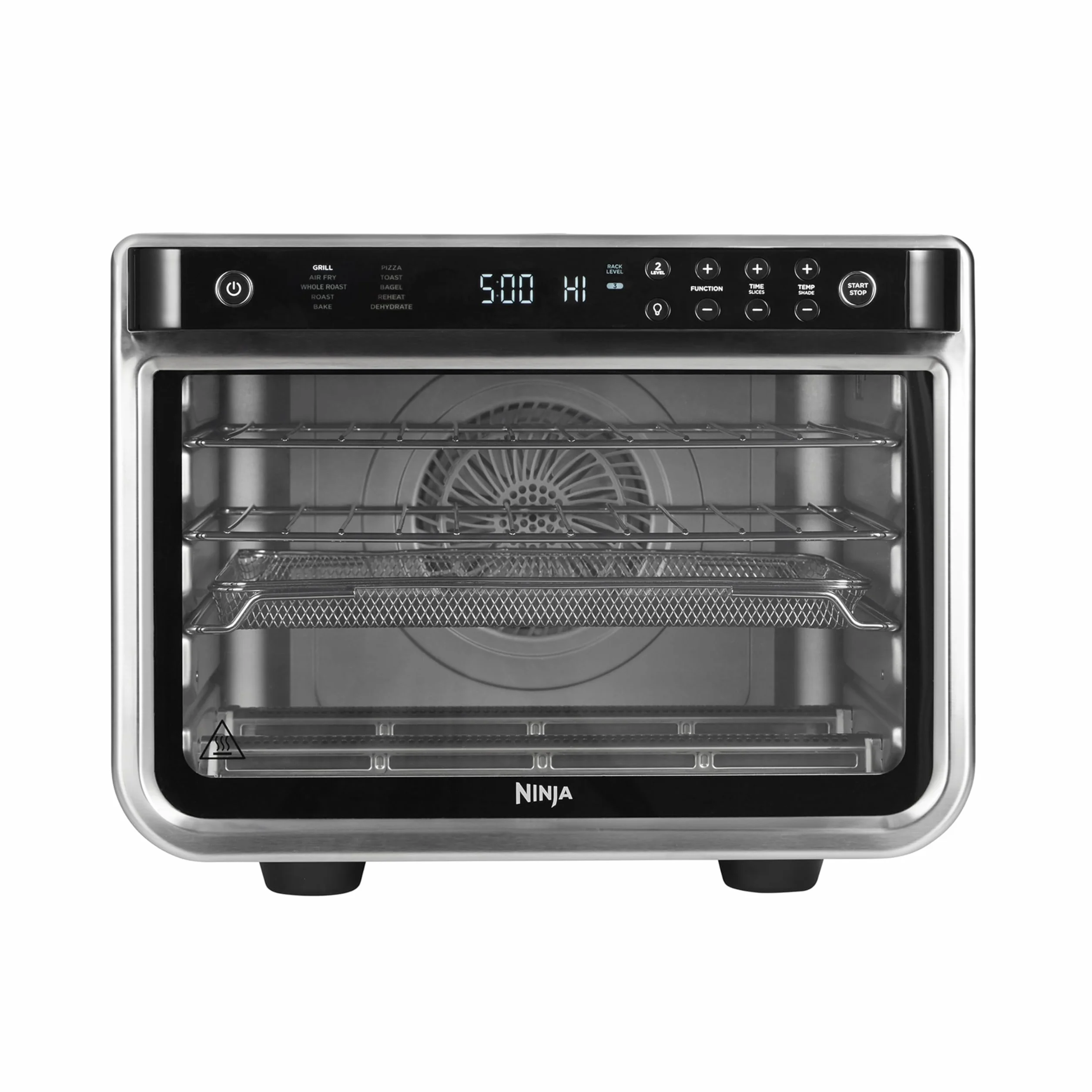 Ninja Foodi 10 w 1, piekarnik wielofunkcyjny, przenośny mini piekarnik na blat, frytkownica beztłuszczowa, pieczenie, grill, ciasta i więcej,10 funkcji gotowania, srebrno/czarny, DT200EU