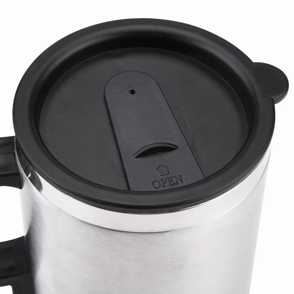 Elektryczny czajnik do ogrzewania samochodu 12 V 450 ml ze stali nierdzewnej termos podróżny