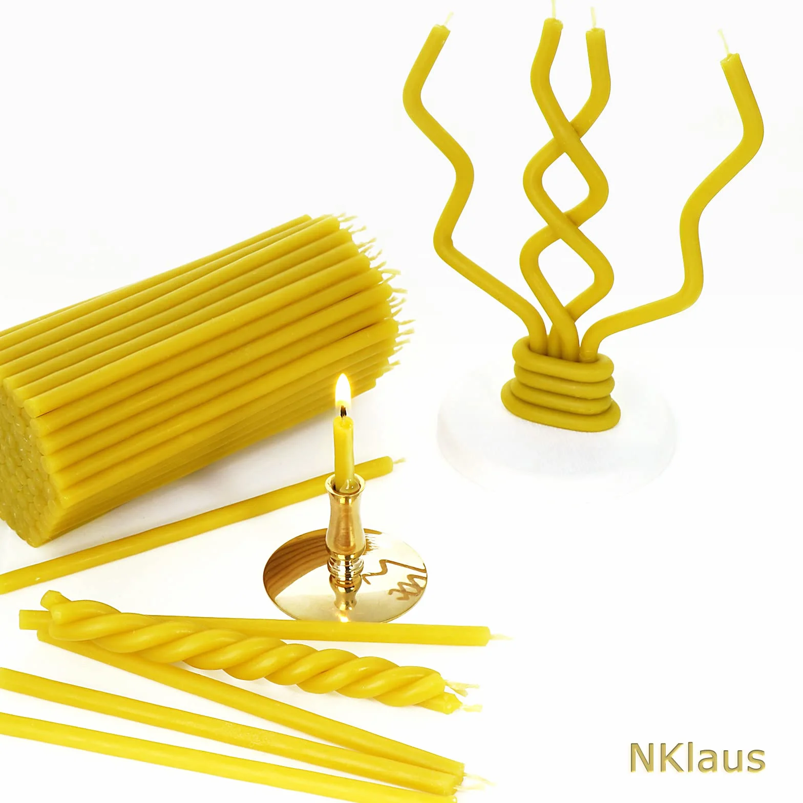 żółte świece woskowe 12,5 cm ołtarz rytualne 50 sztuk 140 g