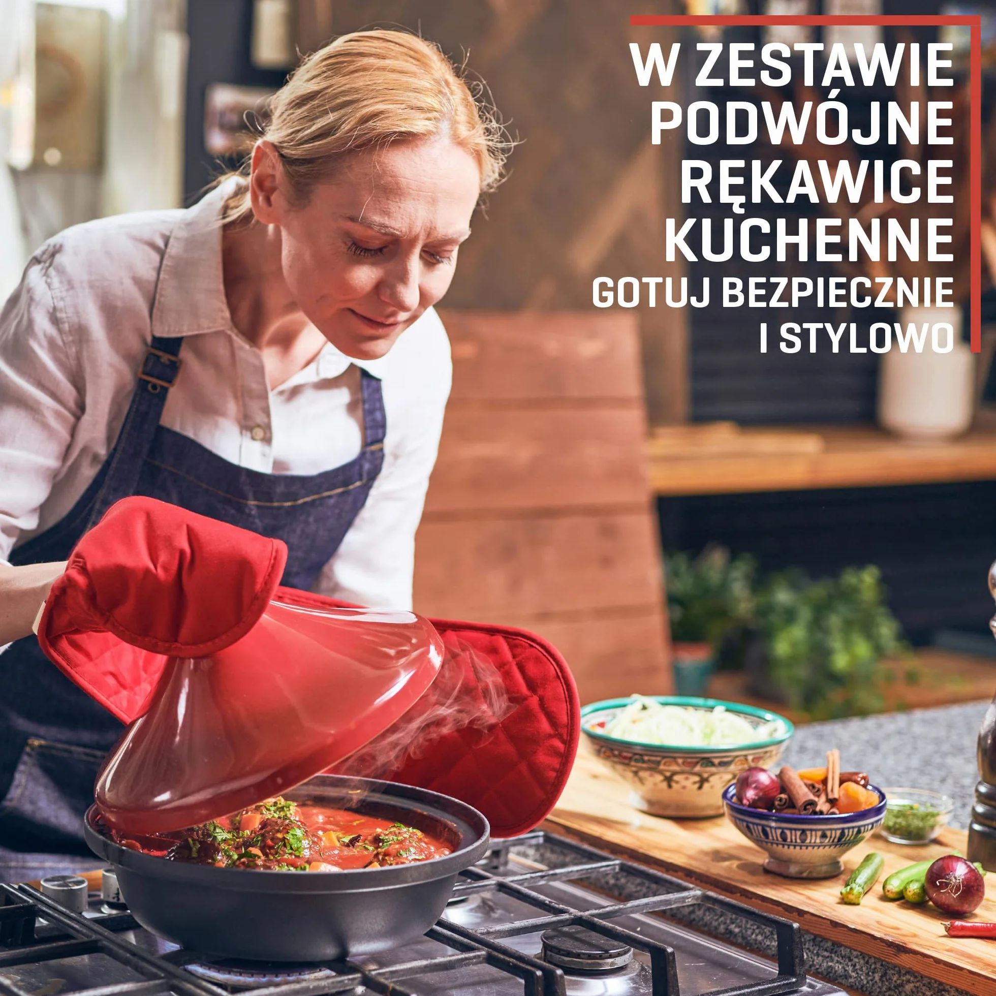 Tadżin Uno Casa – marokański garnek tadżin 3,5 l z emaliowanego żeliwa i pokrywka w kształcie stożka