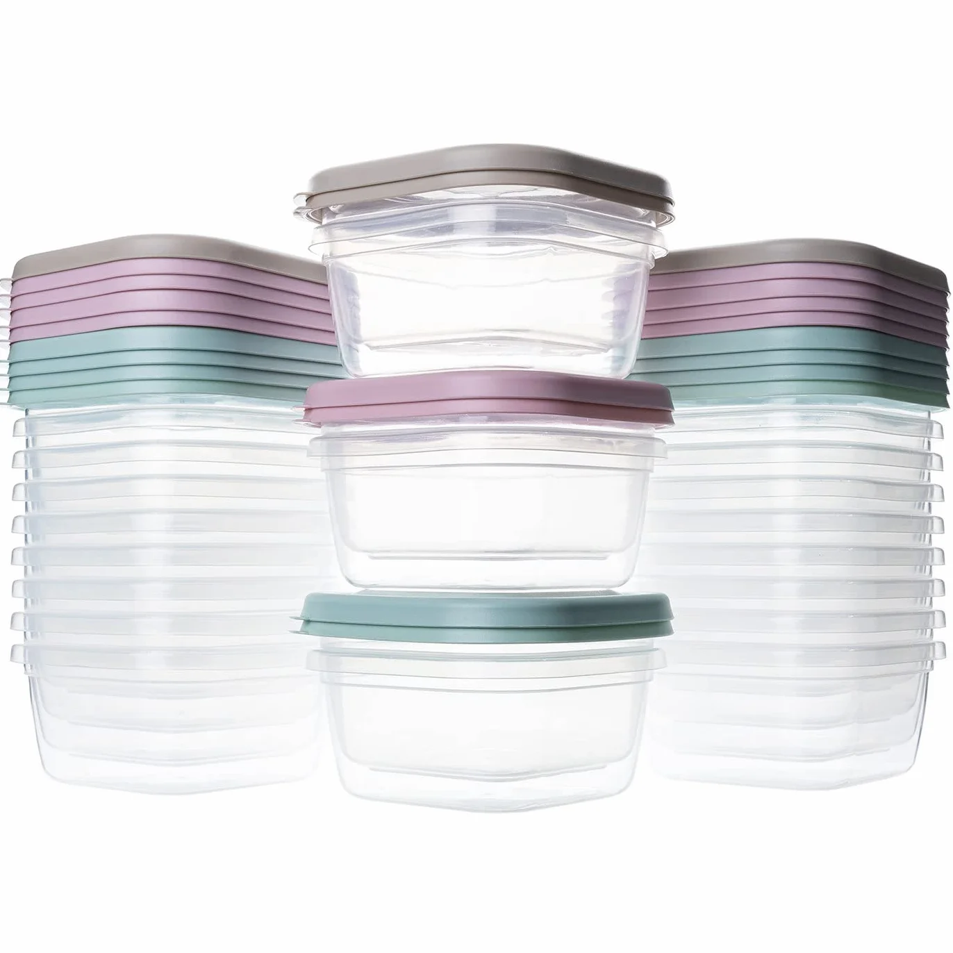 Pojemniki na żywność 300 ml Plastikowe Bez BPA Zestaw 24 sztuk
